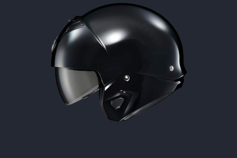 Covert 2 Open Face Helmet Gloss Black