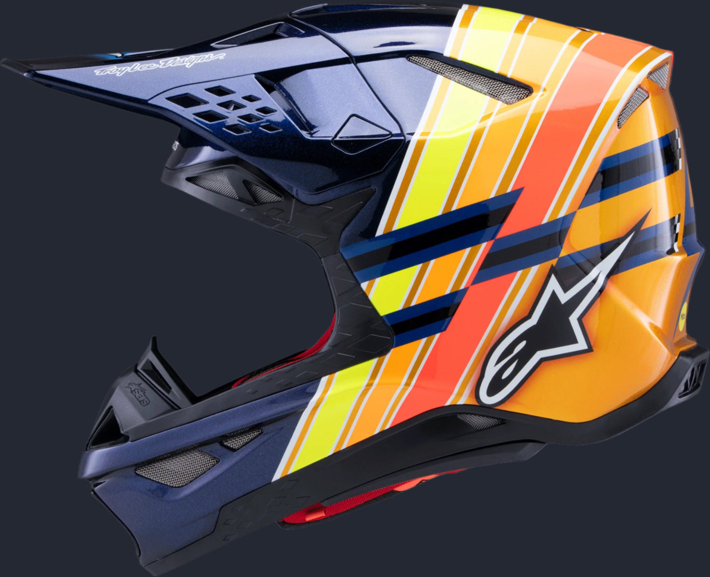 S-M10 Tld Edition 25 Helmet Drk Blu/Org/Ylw Fluo/Red Xs