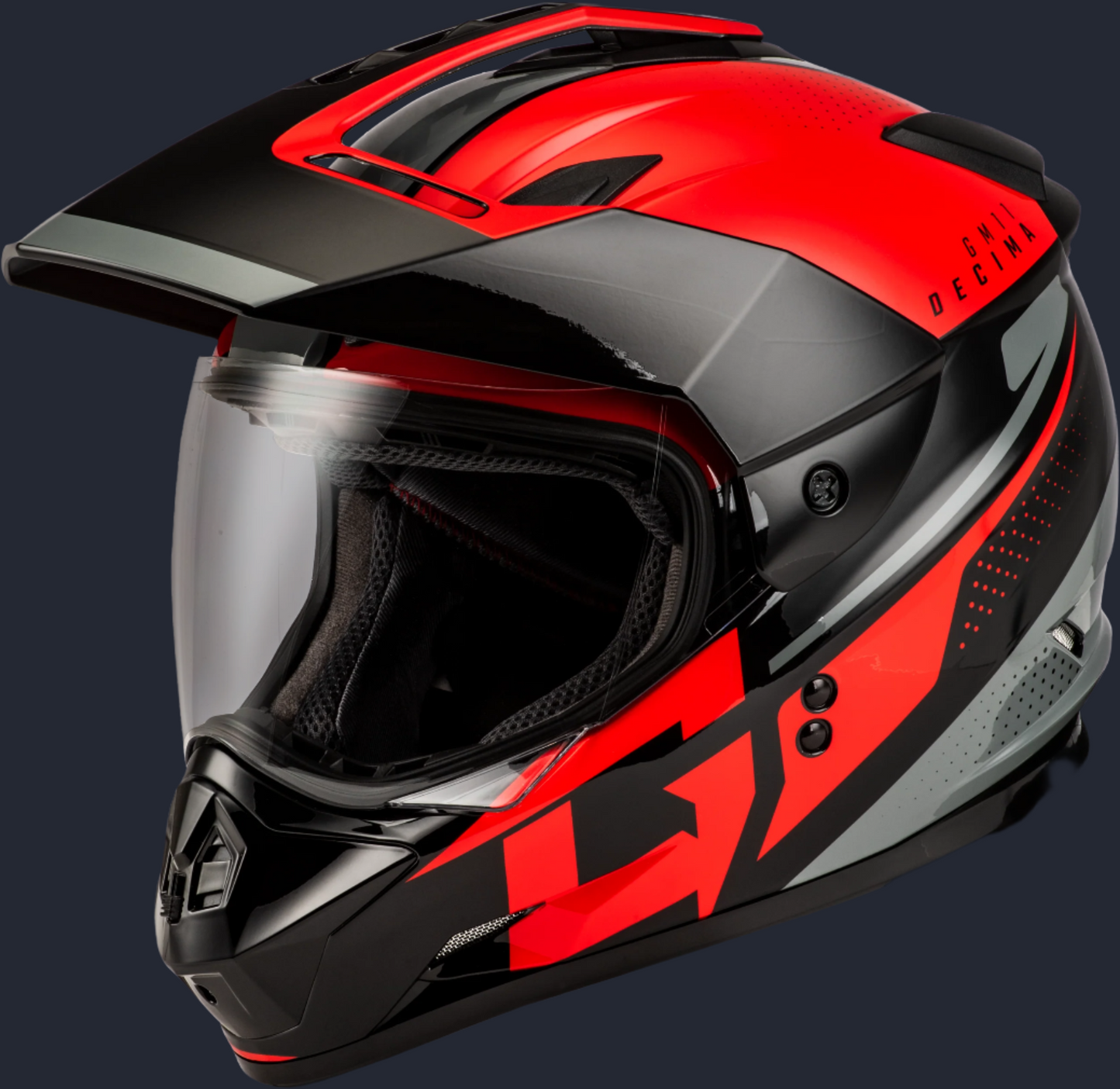 Gm 11 Decima Helmet Black/Red/Grey