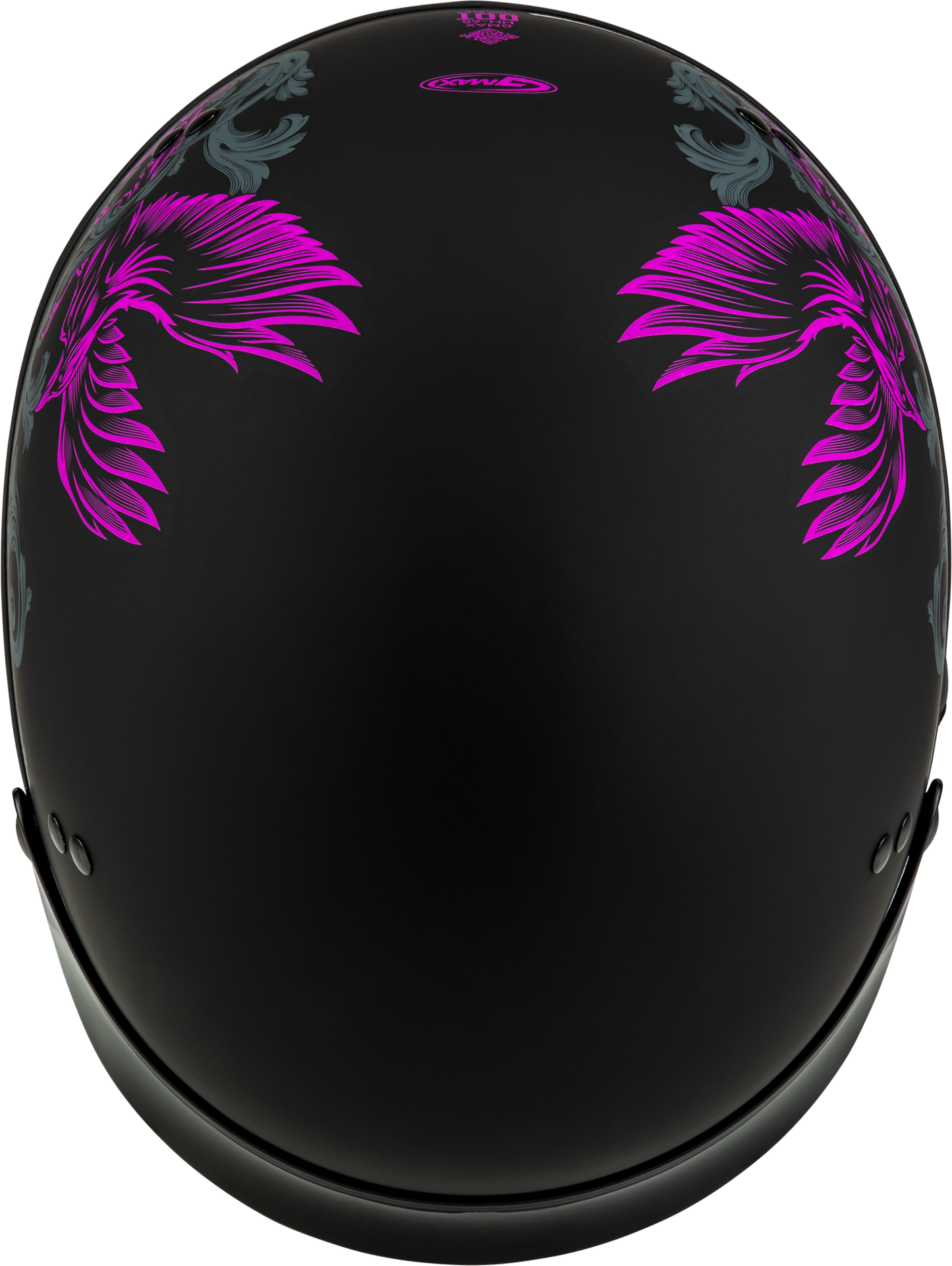 Hh 65 Corvus Helmet W/Peak Matte Black/Purple/Grey