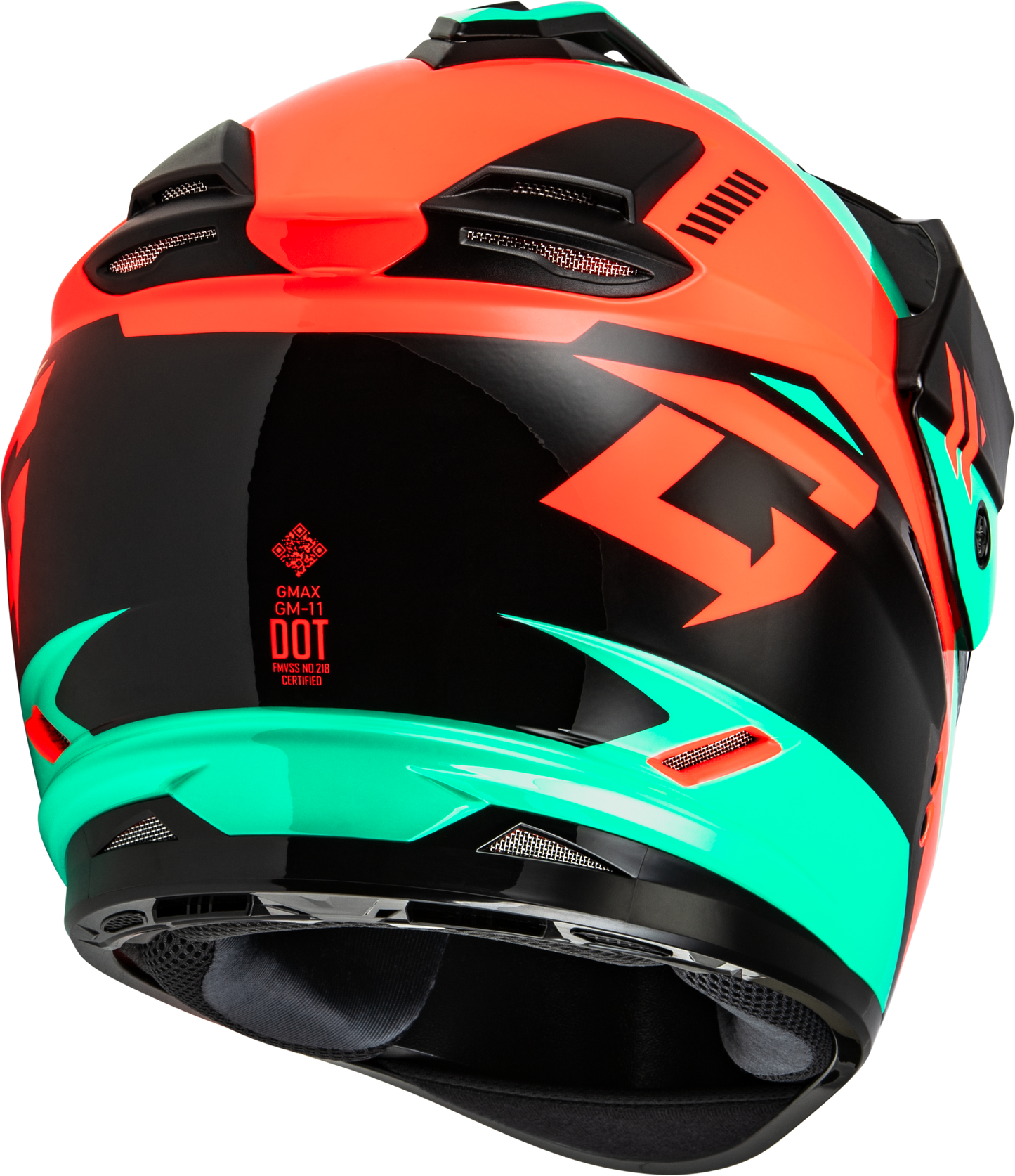 Gm 11 Ronin Helmet Black/Aqua/Coral