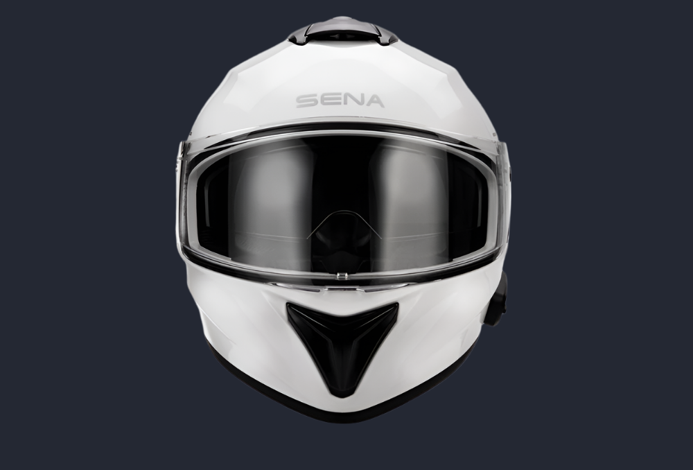Outforce Full Face Helmet Bluetooth Glossy White