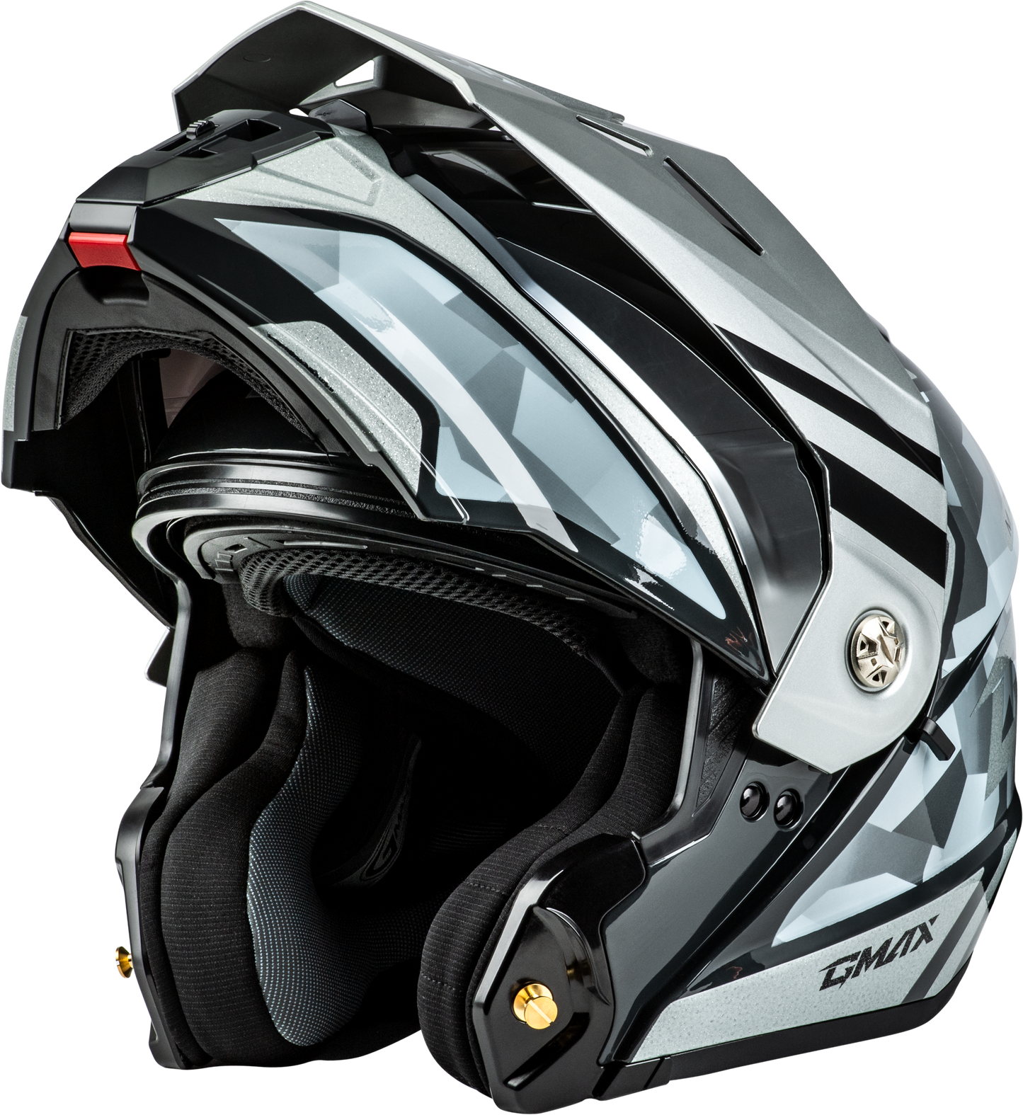 Md 74 Striker Modular Helmet W Slvr Shield Slvr/Blu Mtlc