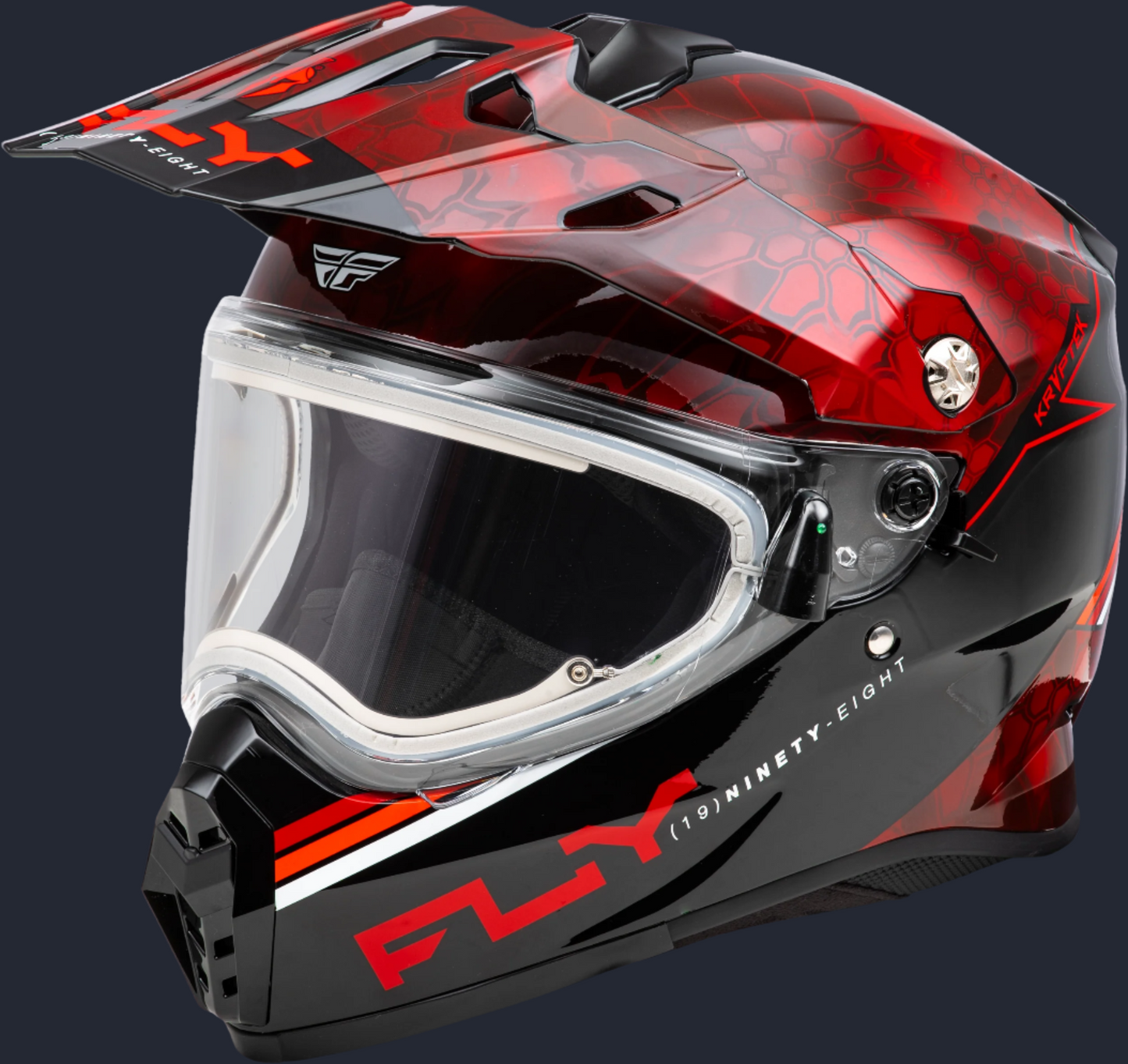 Trekker Cw Conceal Helmet Elec Shld Red/Black Xs