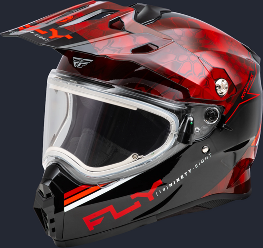 Trekker Cw Conceal Helmet Elec Shld Red/Black Xs