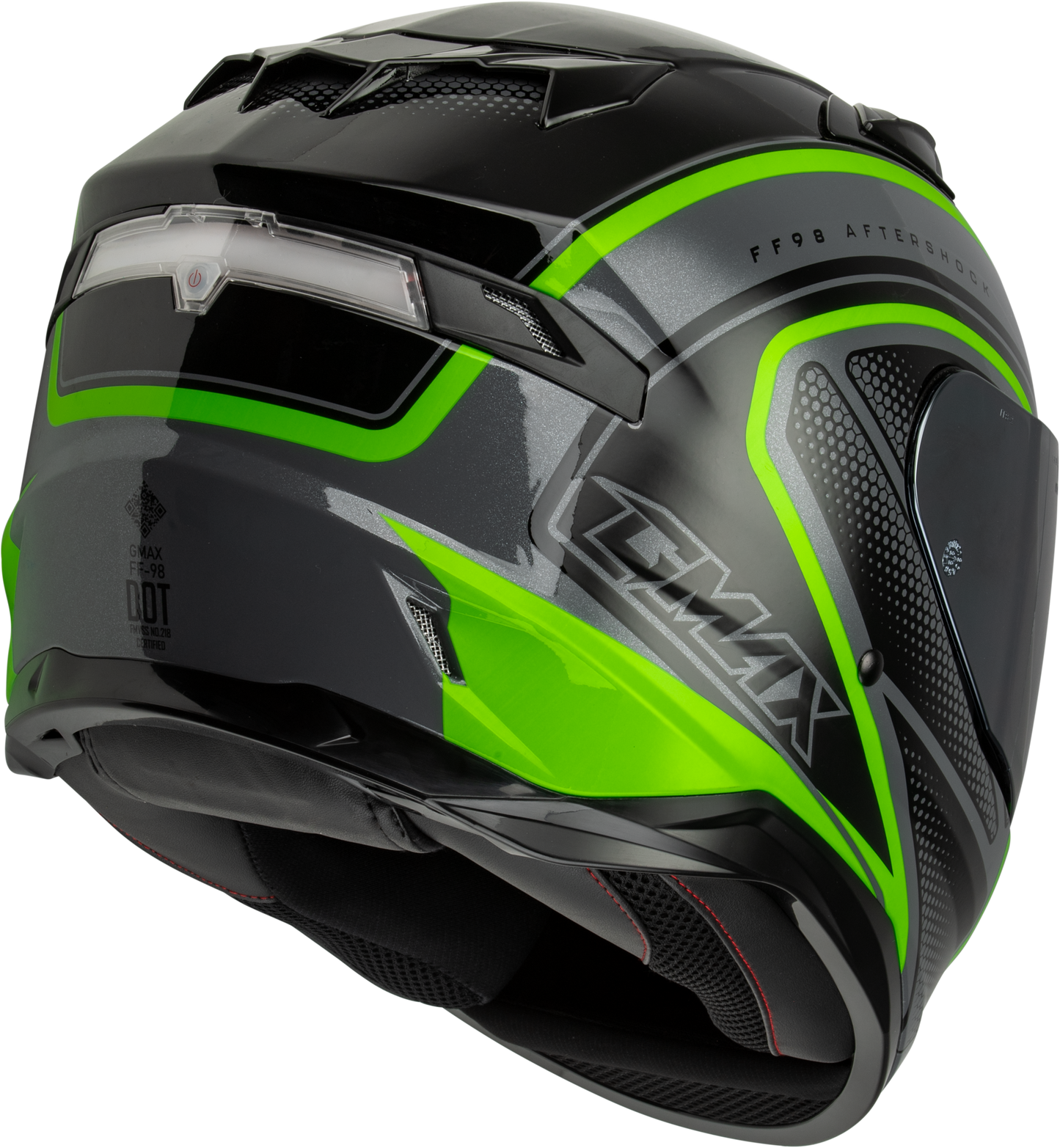 Ff 98 Aftershock Helmet Grey/Neon Green