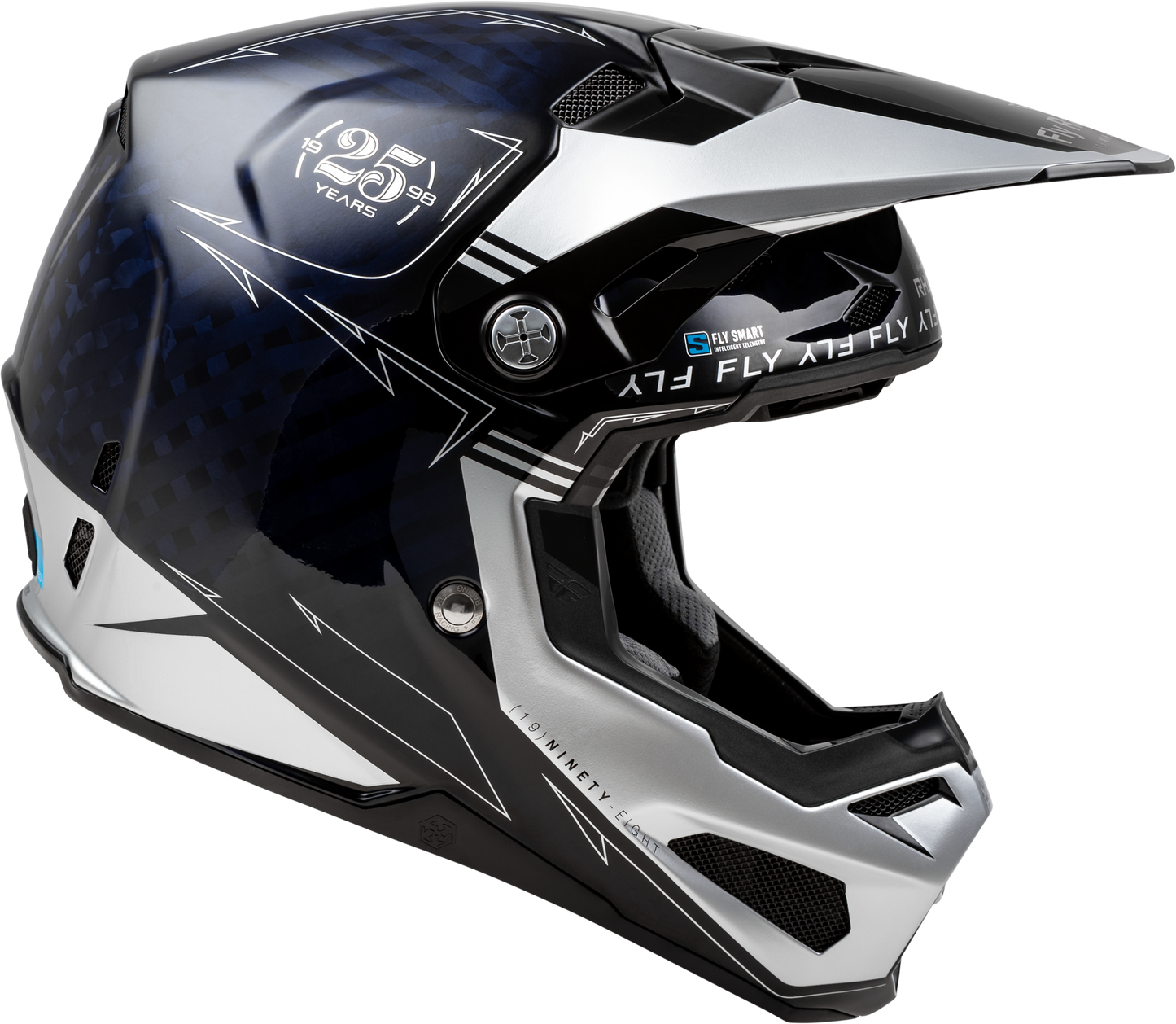 Formula S Carbon Legacy Helmet Blue Carbon/Silver Xs