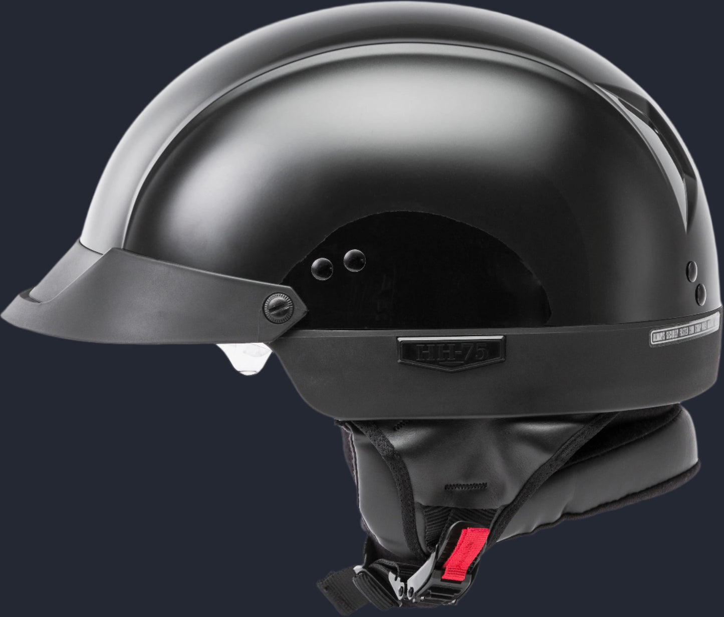 Hh 75 Half Helmet Black