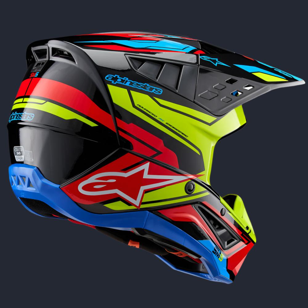 S-M5 Action 2 Helmet Blk/Ylw Fluo/Brt Rd Glossy Xs