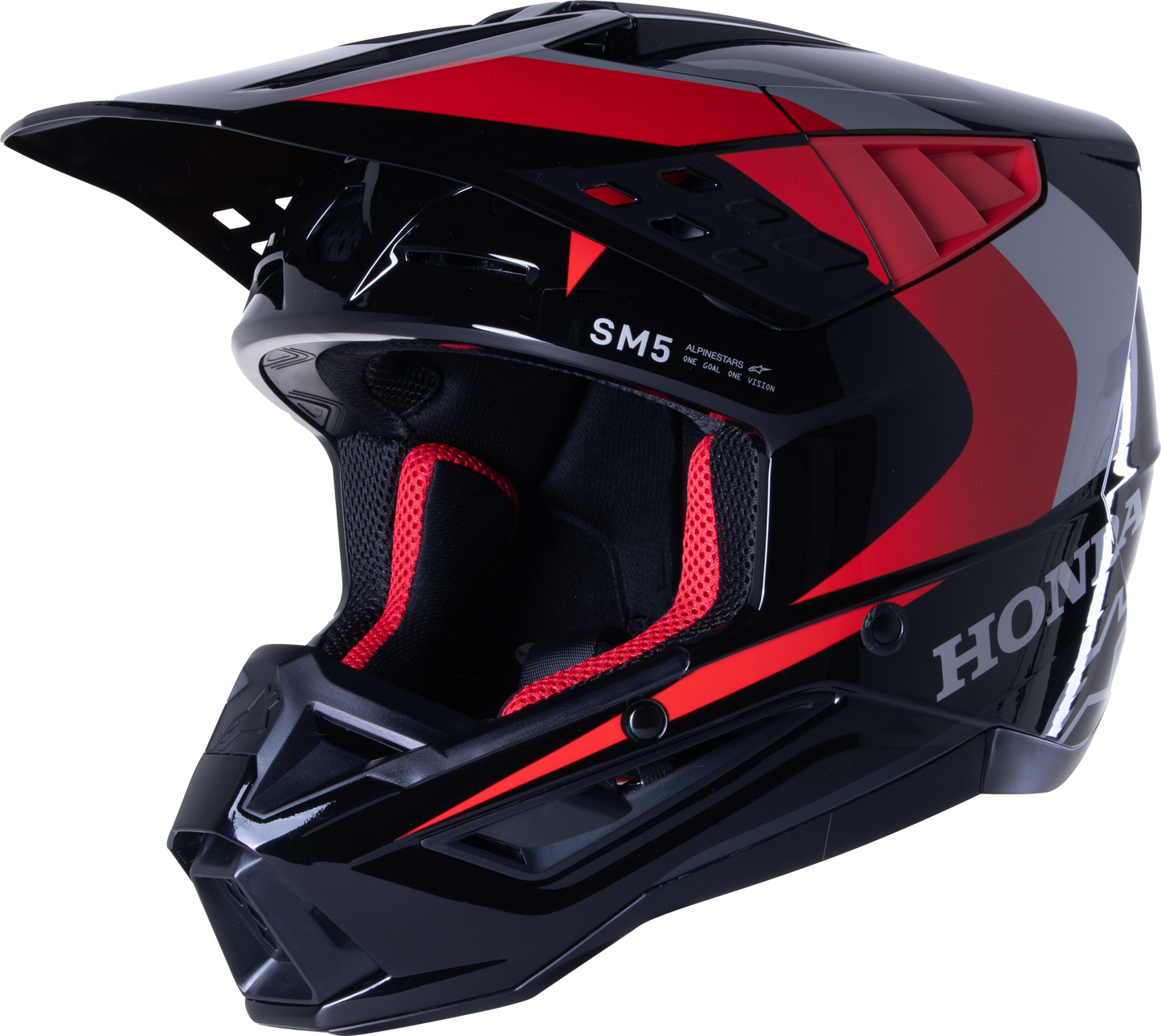 Honda S-M5 Helmet Black/Red Glossy Xs