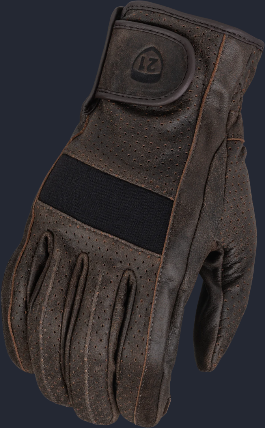 Jab Perforated Gloves Brown