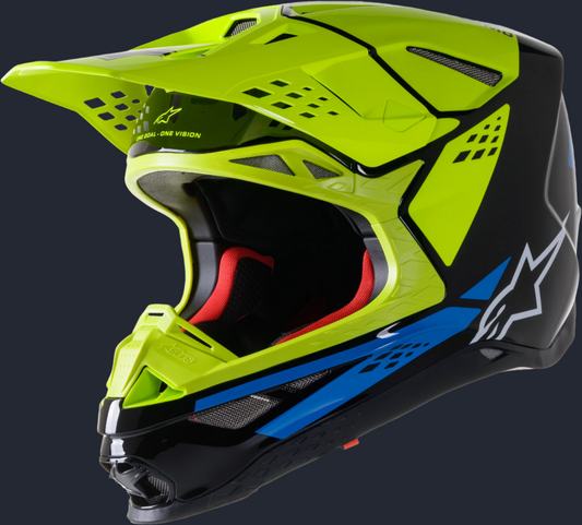 S.Tech S-M8 Factory Helmet Blk/Ylw Fluo/Blue Glossy Xs