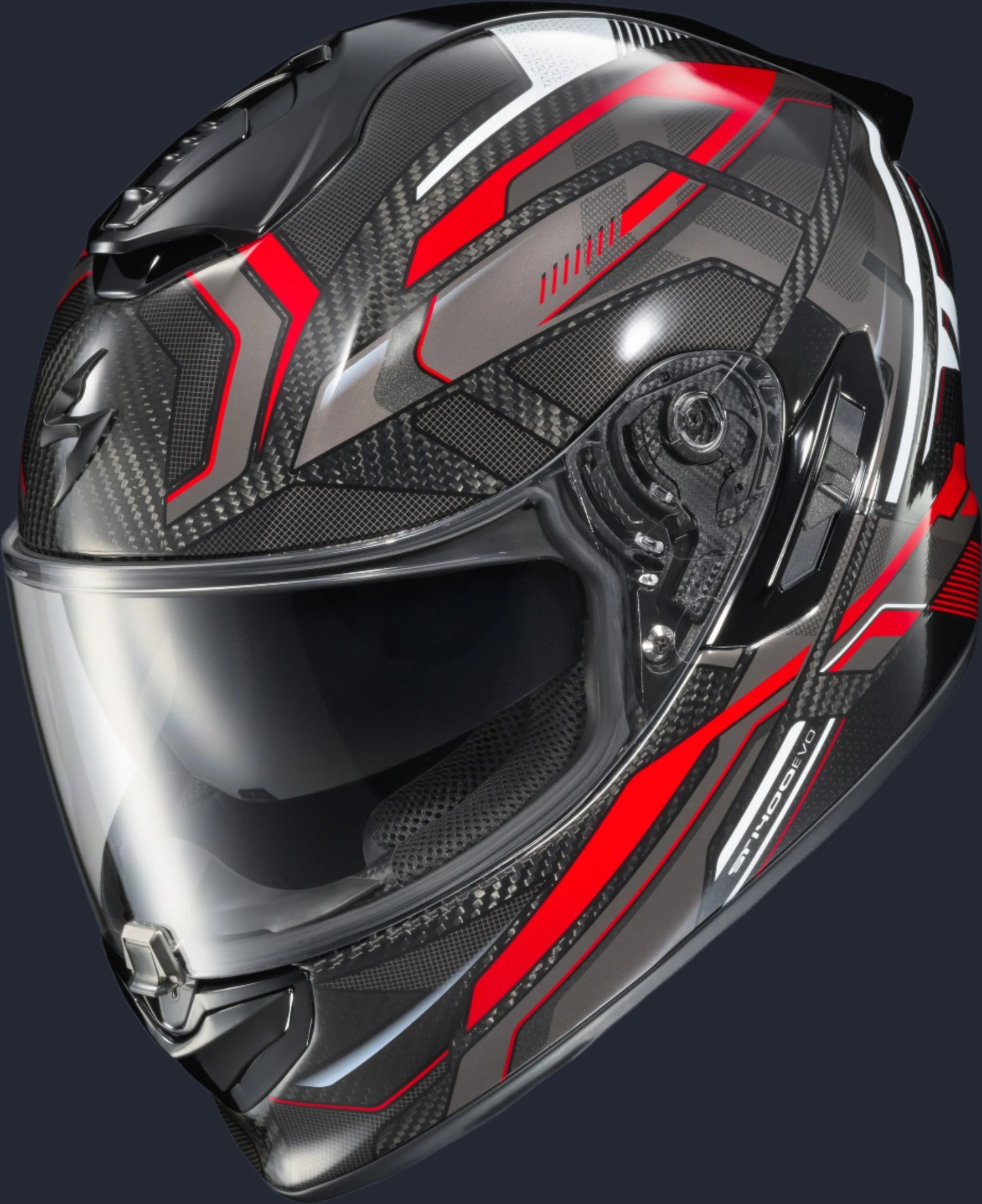 Exo St1400 Evo Carbon Helmet Hex Gloss Red