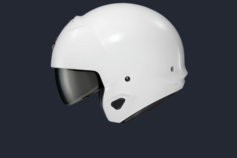 Covert 2 Open Face Helmet Gloss White