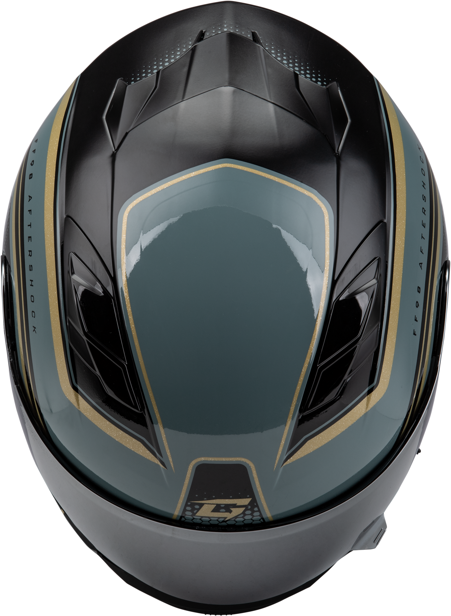Ff 98 Aftershock Helmet Grey/Metallic Gold