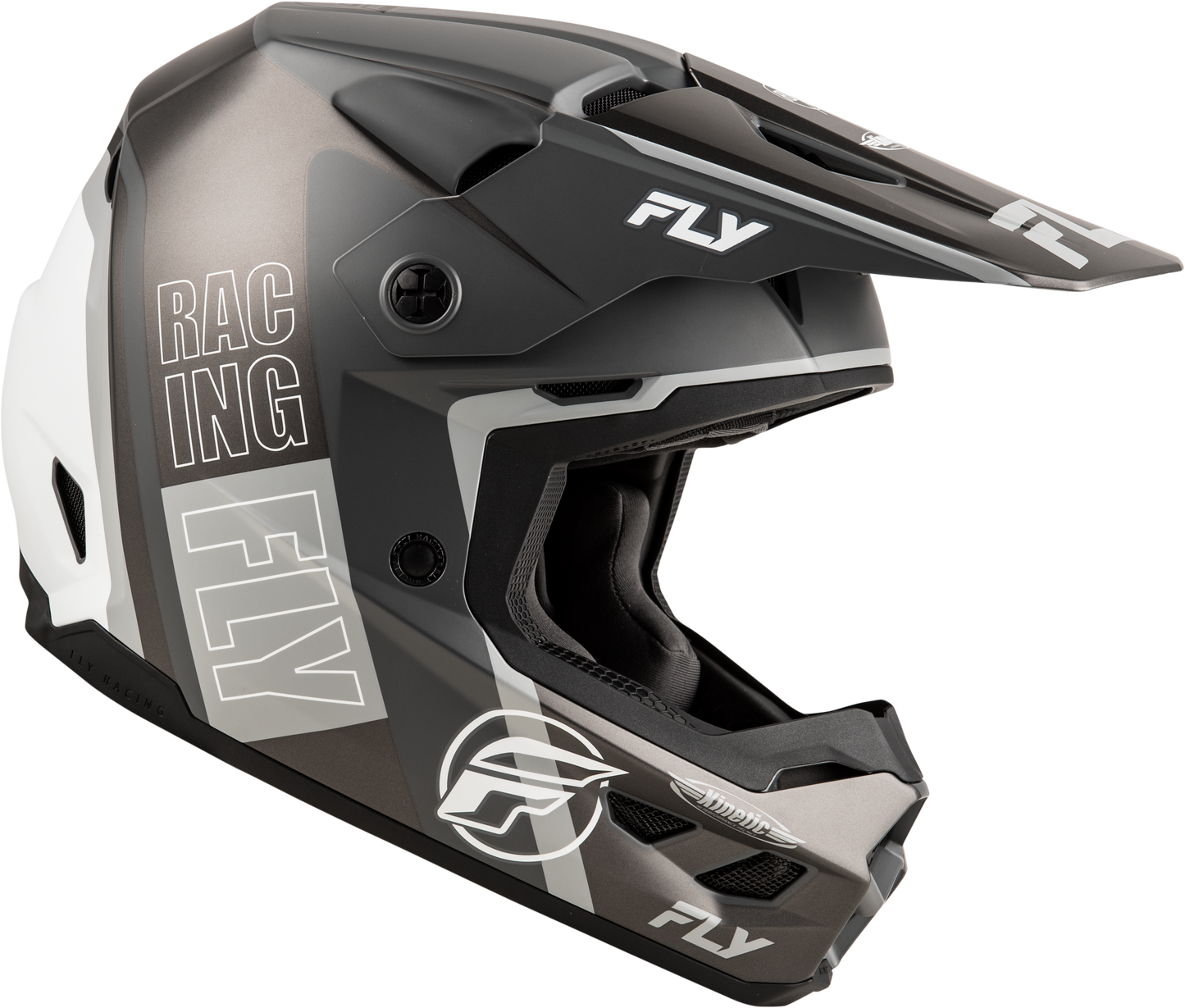 Kinetic Rally Helmet Matte Grey/Black/White Xs