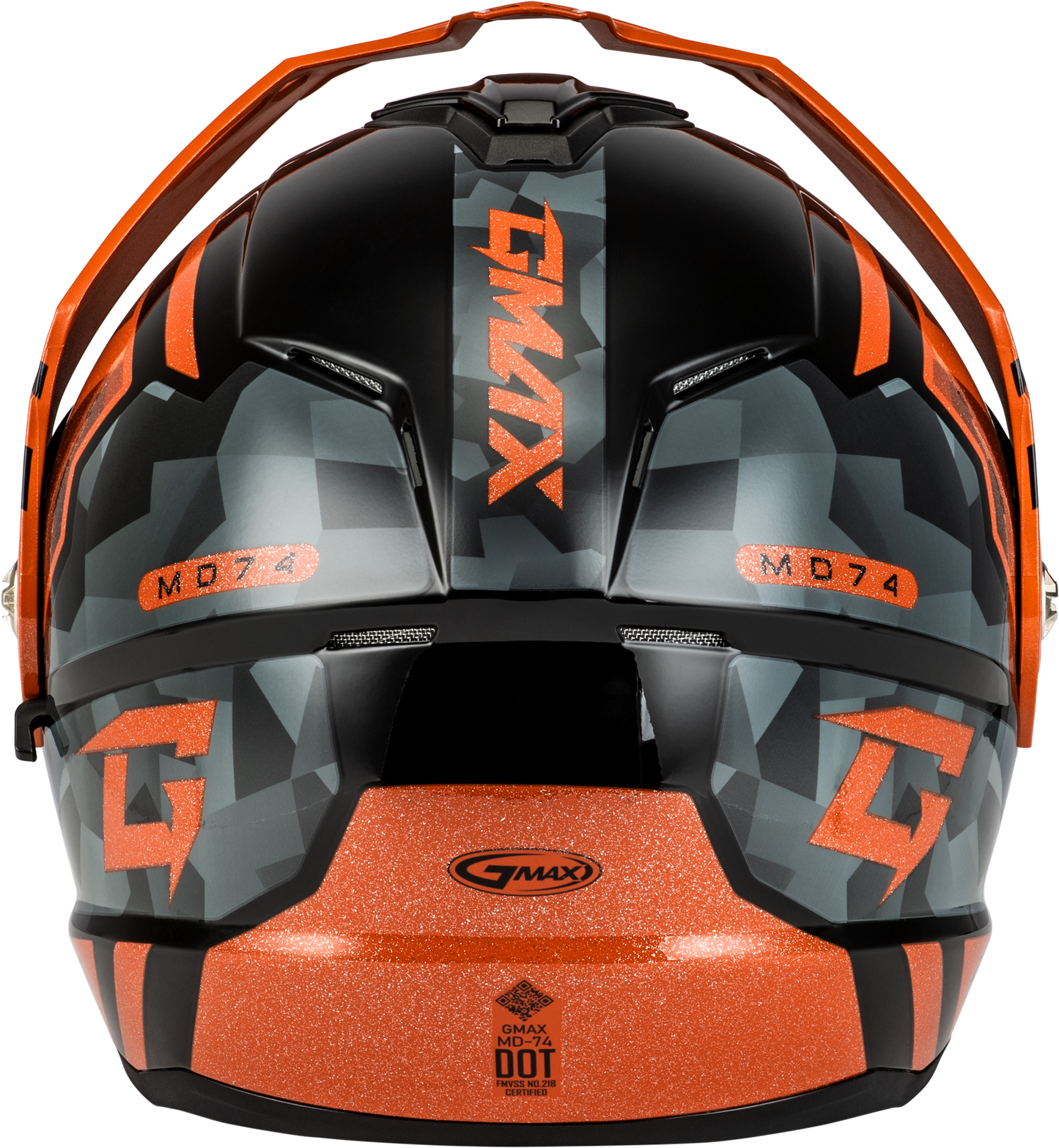 Md 74 Striker Modular Helmet W Smk Shield Blk/Gry/Or Mtlc