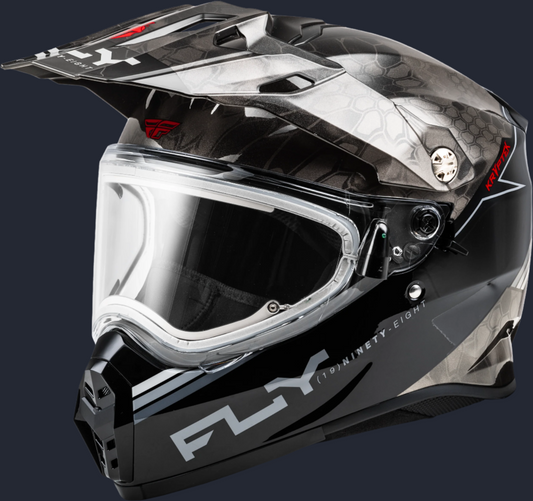 Trekker Cw Conceal Helmet Elec Shld Black/Grey/White Xs
