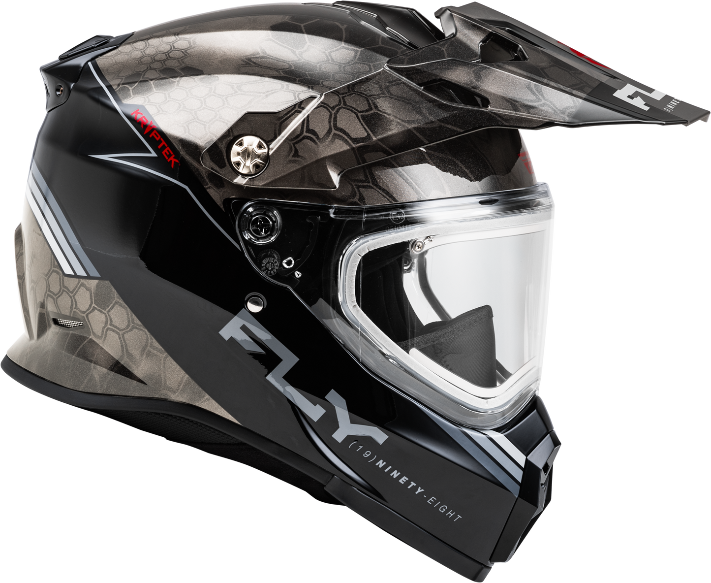 Trekker Cw Conceal Helmet Elec Shld Black/Grey/White Xs