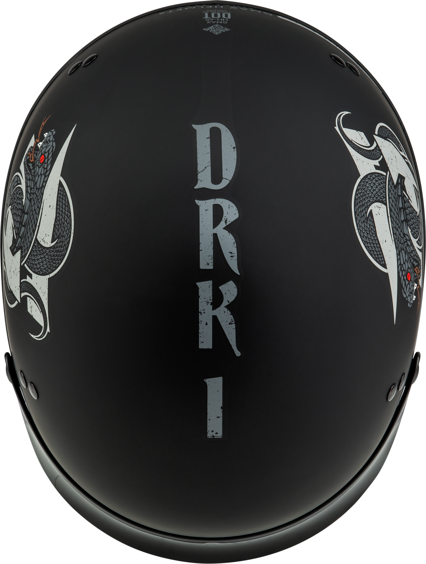 Hh 65 Drk1 Helmet W/ Peak Matte Black/Grey