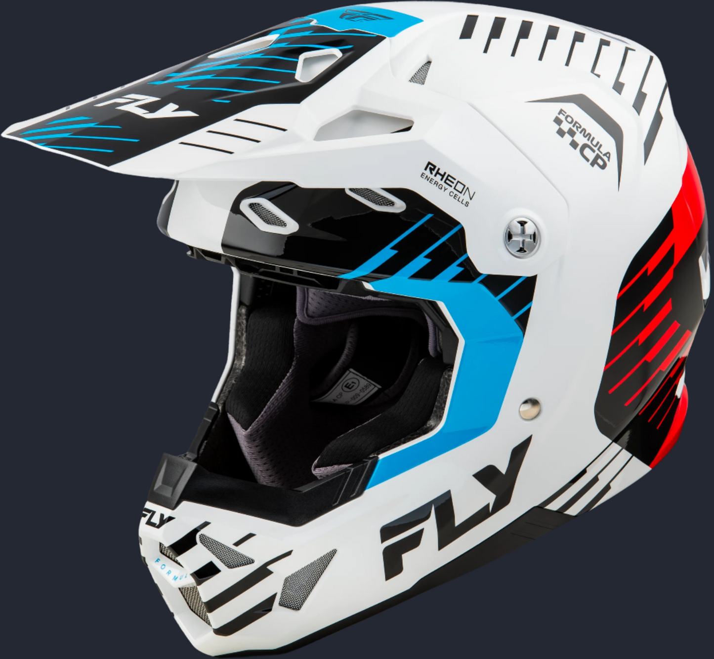 Formula Cp Slice Helmet White/Red/Cyan Sm