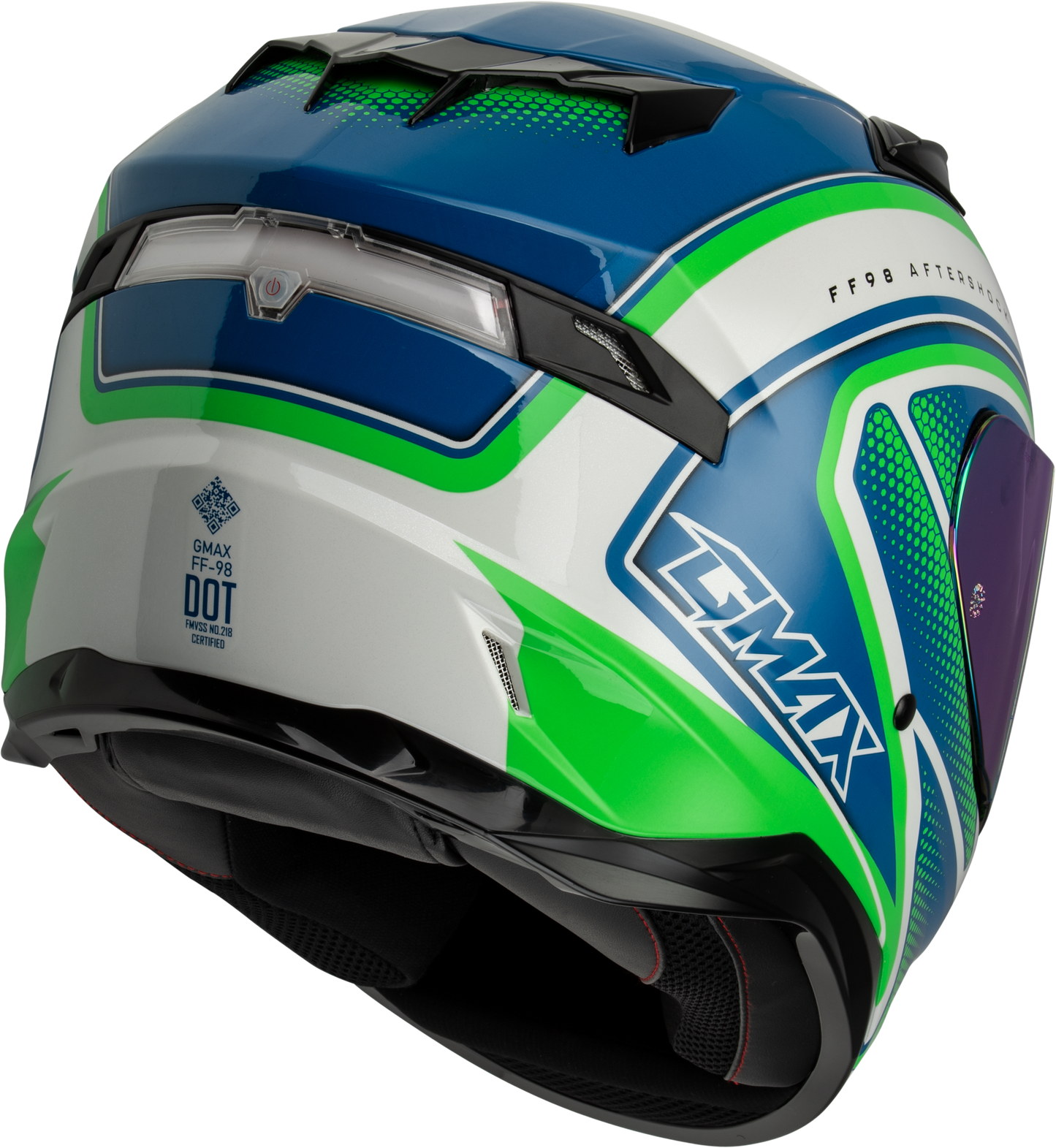 Ff 98 Aftershock Helmet White/Neon Green
