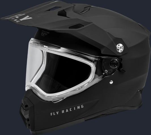 Trekker Cw Solid Helmet Dual Shld Matte Black Xs