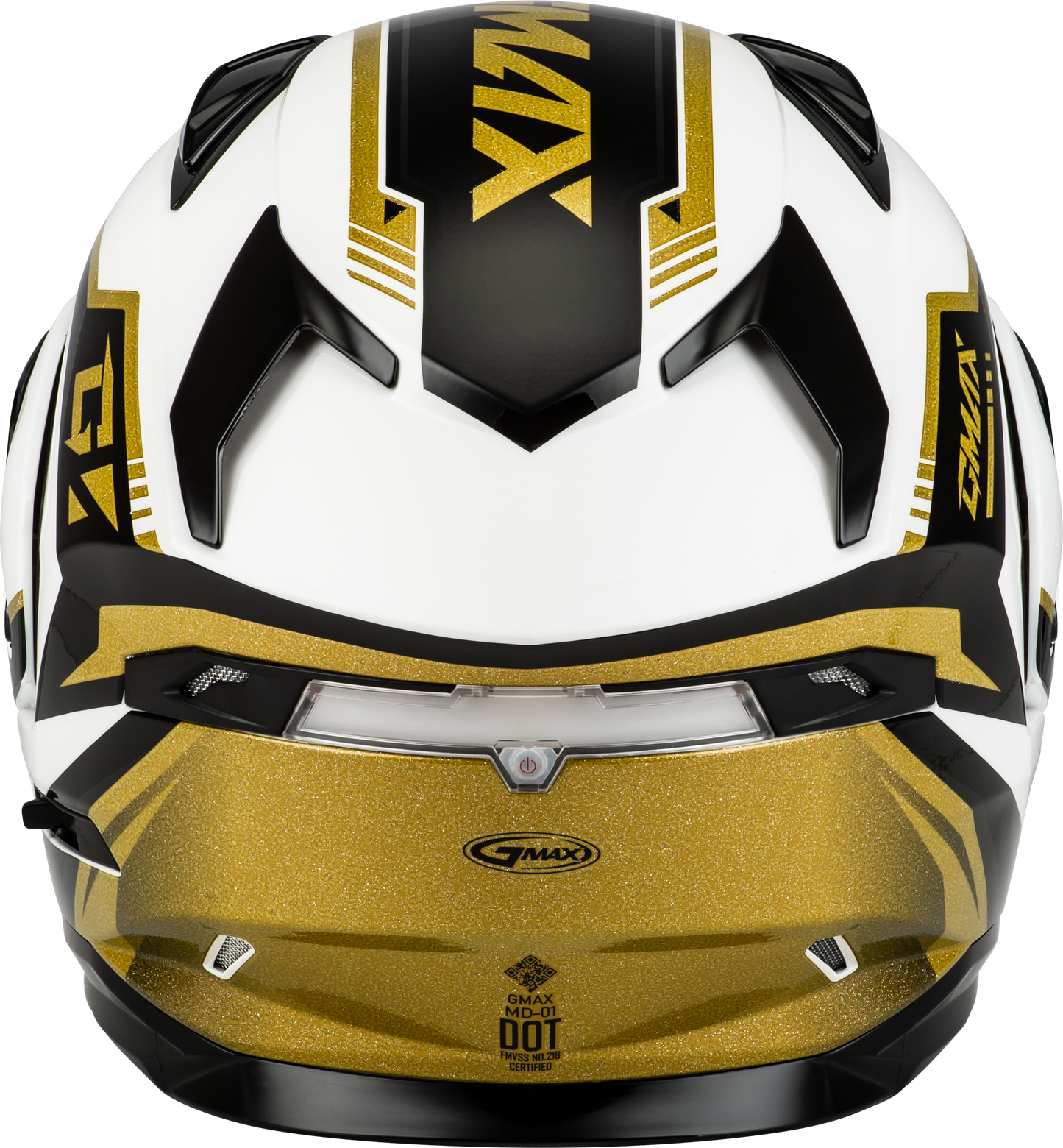 Md 01 Volta Helmet White/Gold/Black Metallic