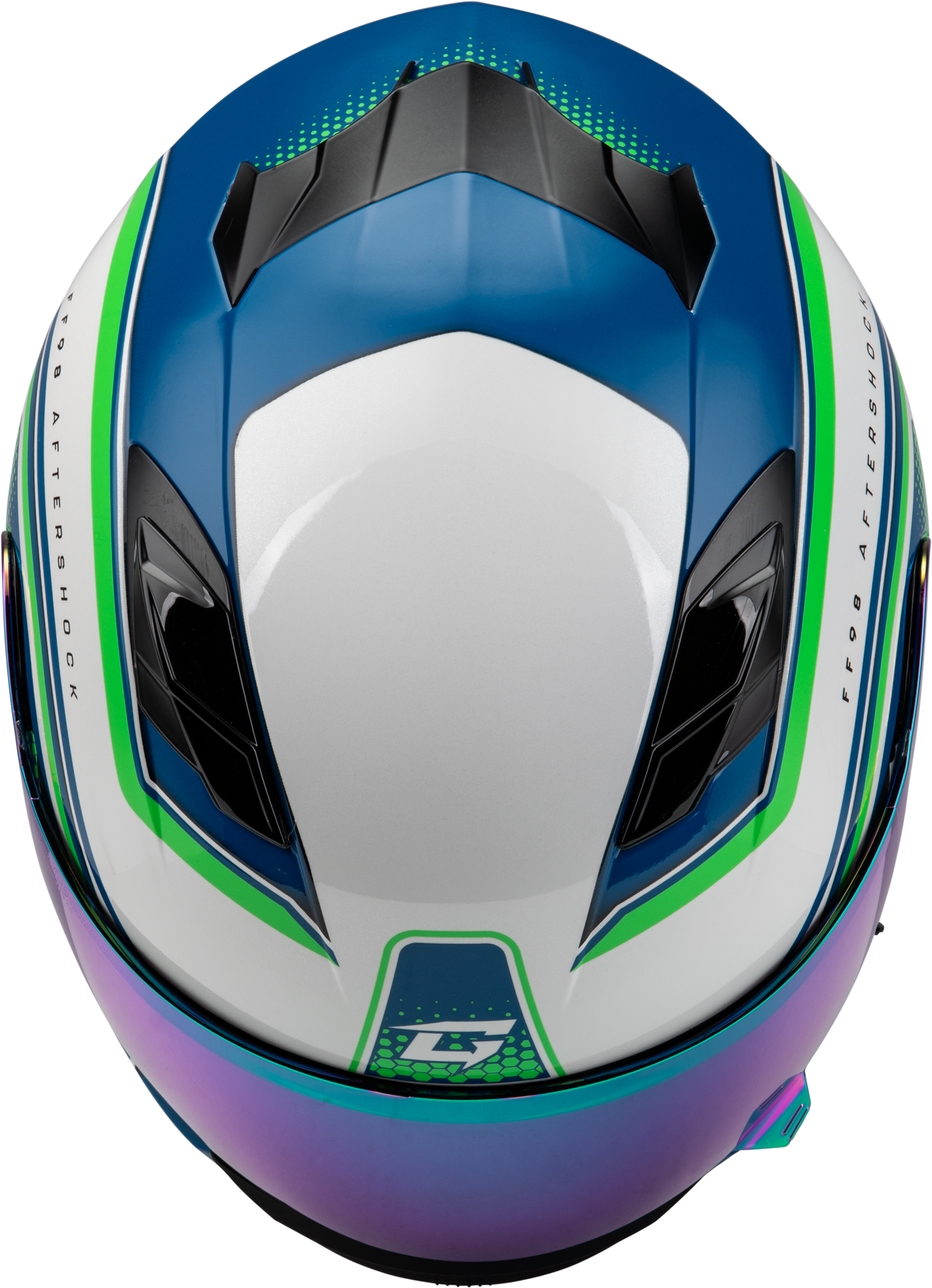 Ff 98 Aftershock Helmet White/Neon Green