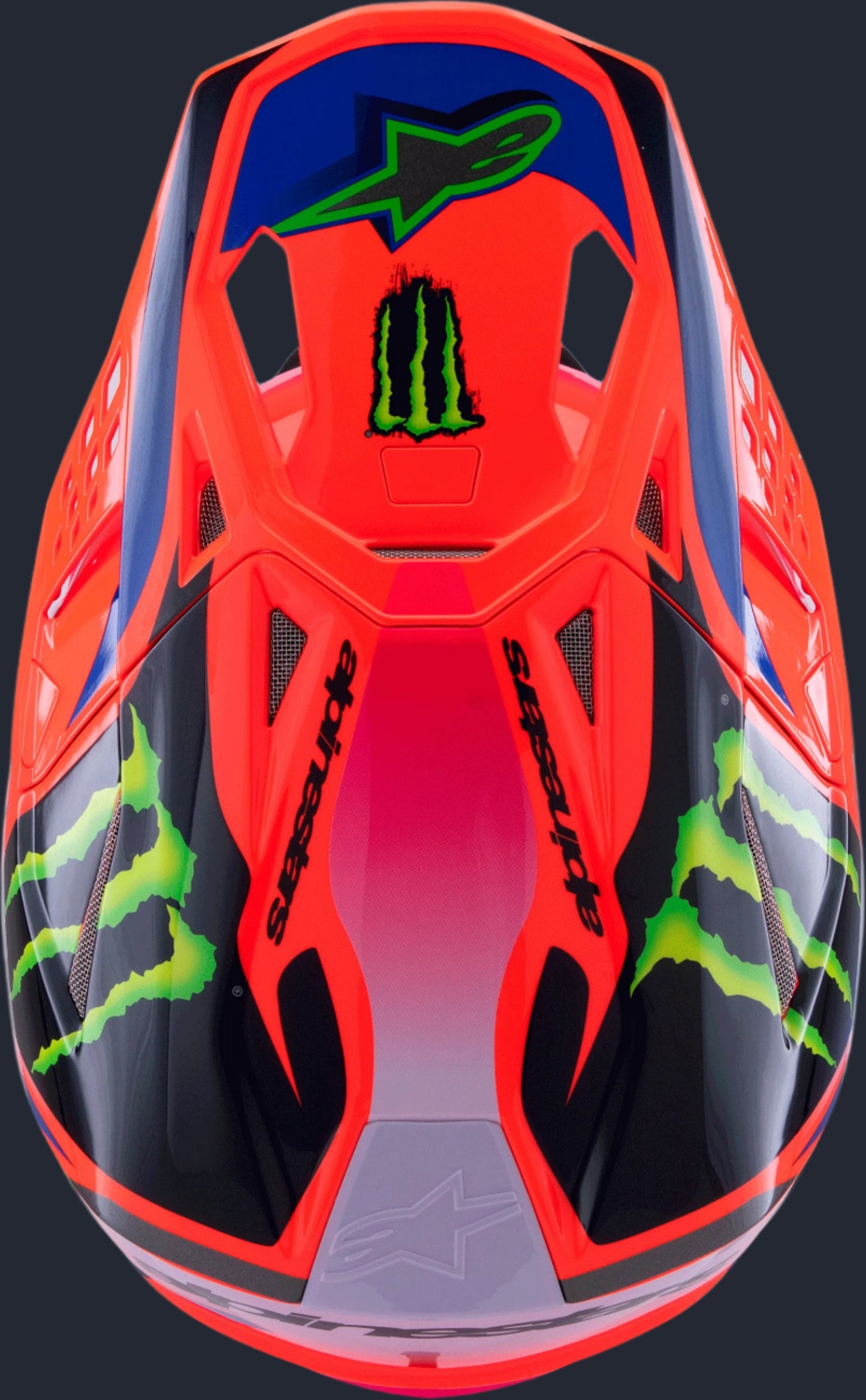 S-M10 Deegan Helmet Orng Flo/Prpl/Pnk Fluo Xs