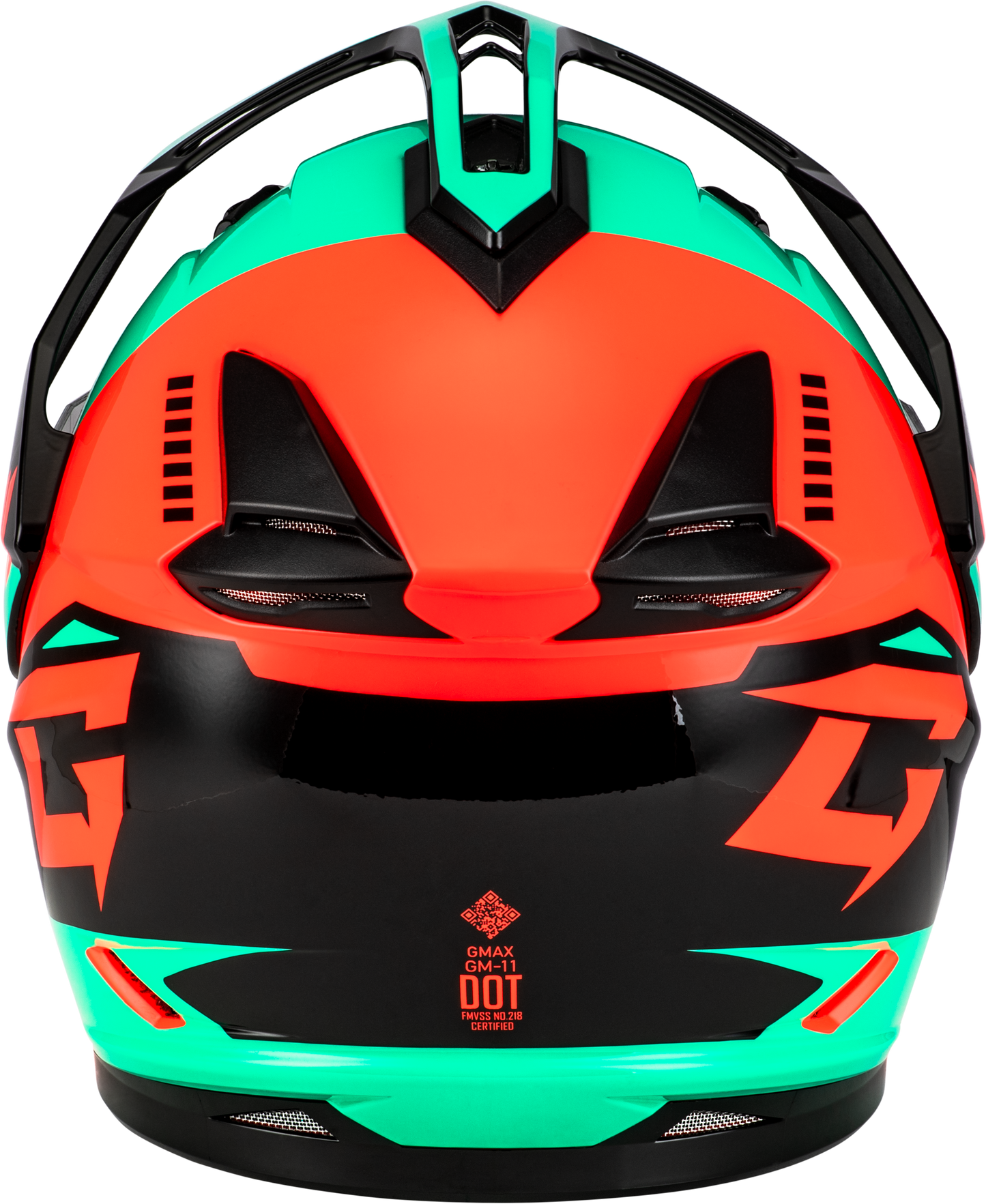 Gm 11 Ronin Helmet Black/Aqua/Coral