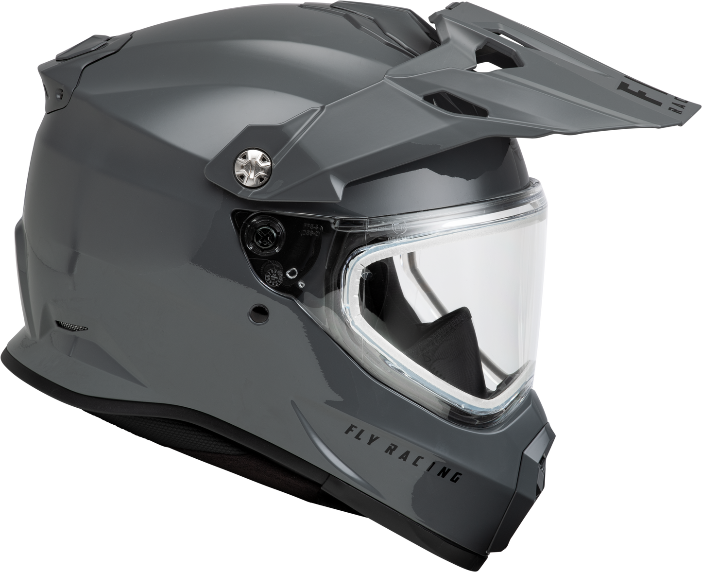 Trekker Cw Solid Helmet Dual Shld Grey Xs