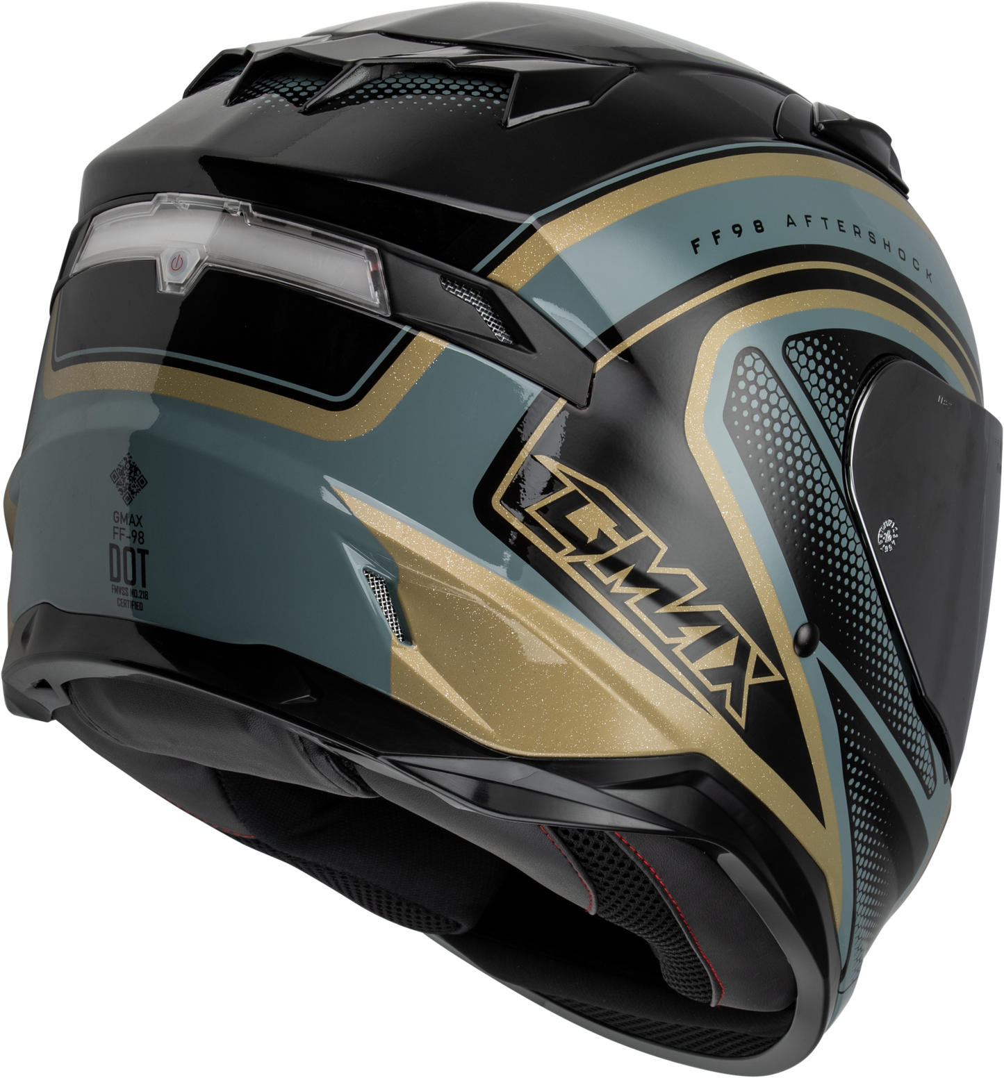 Ff 98 Aftershock Helmet Grey/Metallic Gold