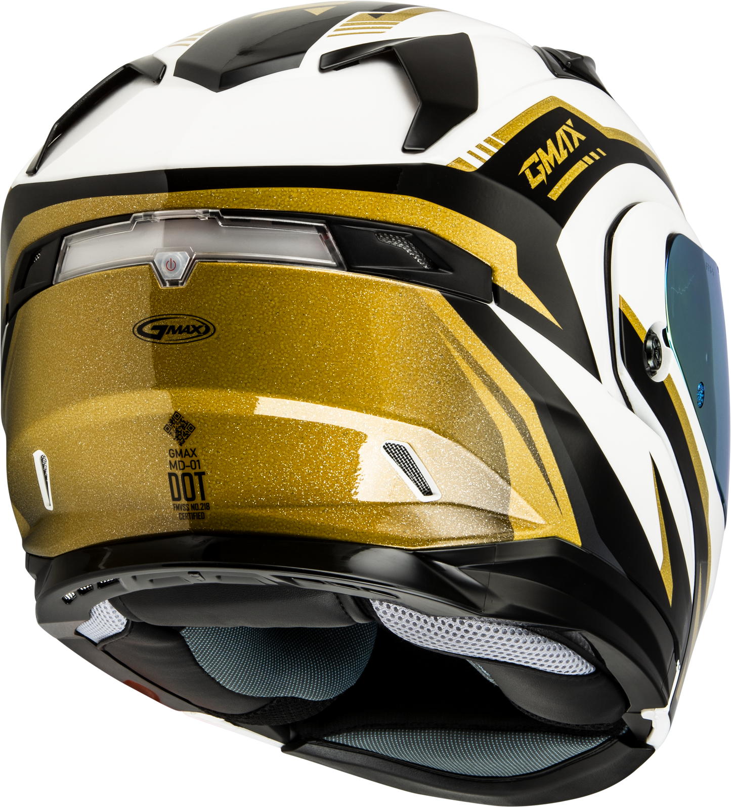 Md 01 Volta Helmet White/Gold/Black Metallic