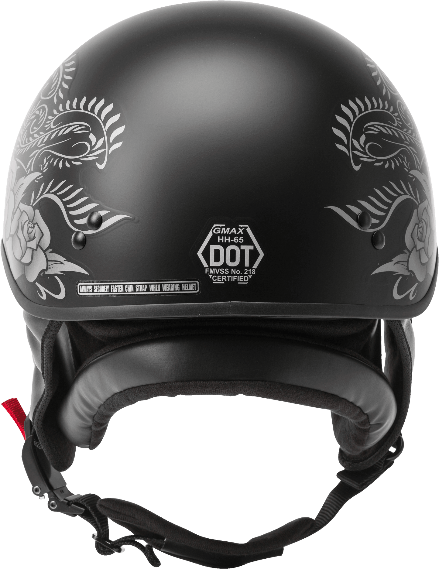 Hh 65 Half Helmet Rose Naked Matte Black/Silver