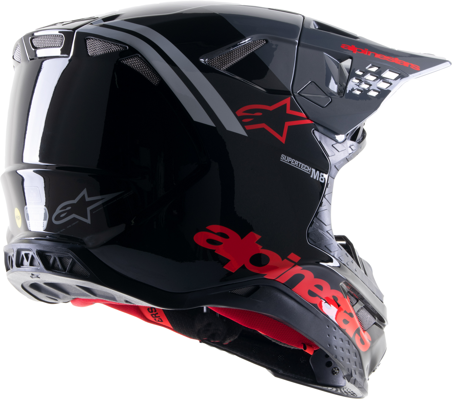 S-M8 Radium 2 Helmet Black/Neon Red Xs