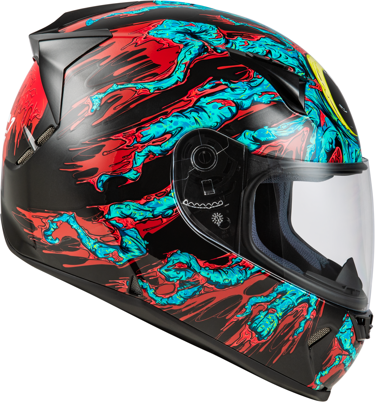 Revolt Space Creep Helmet Light Blue/Black/Red Xs
