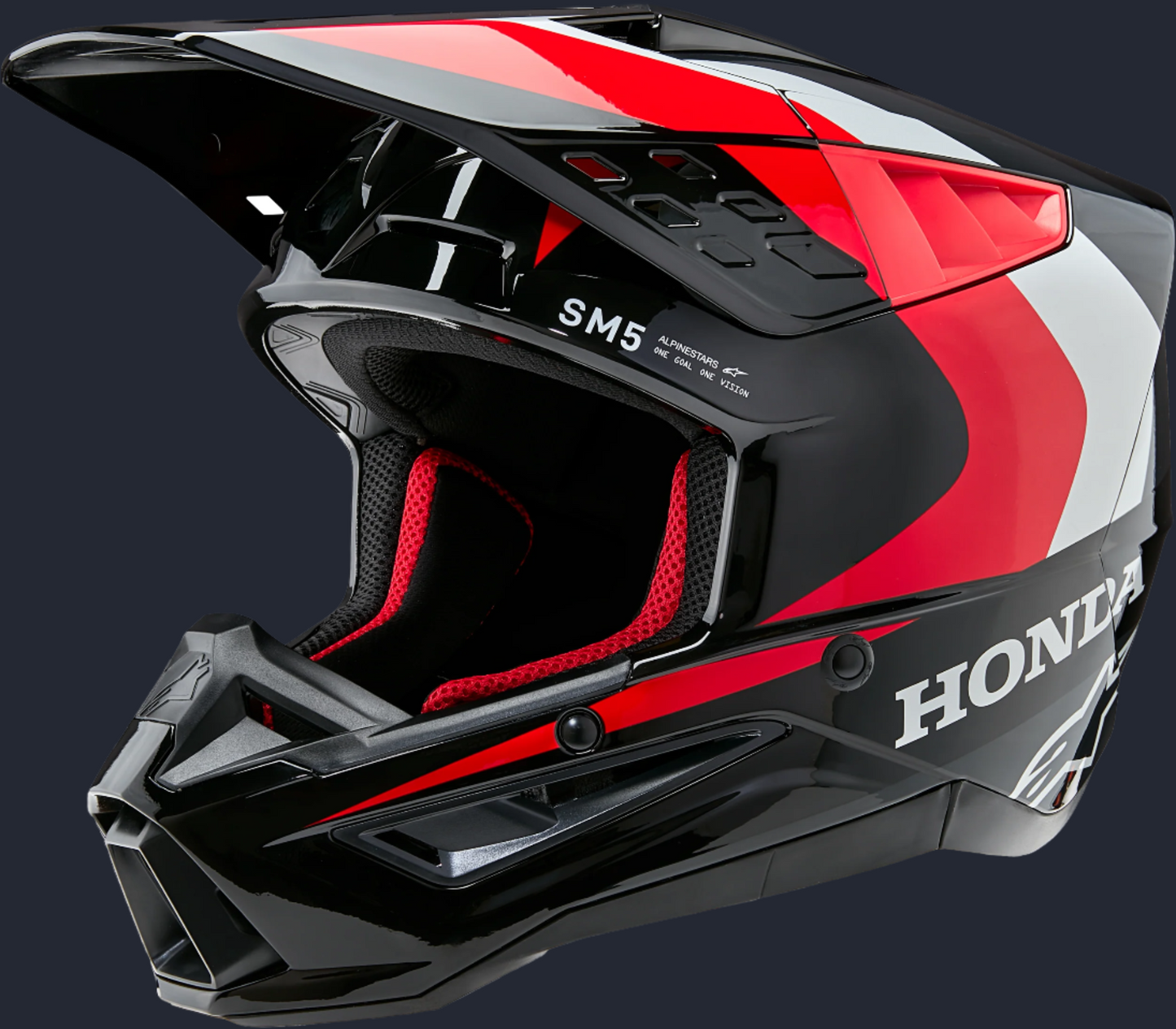 Honda S-M5 Helmet Black/Red Glossy Xs