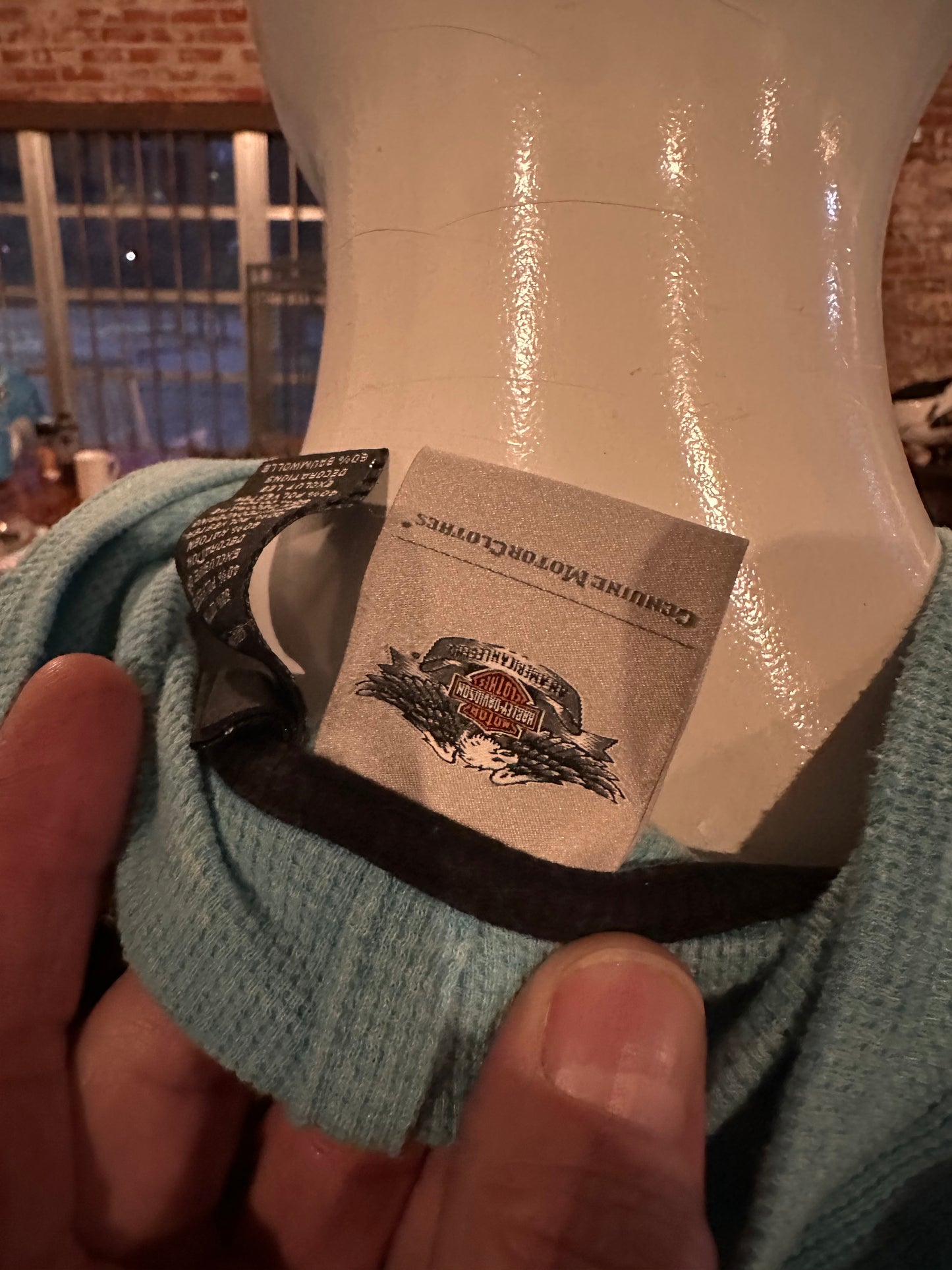 Harley Davidson Thermal Long Sleeve Button Up Hoody