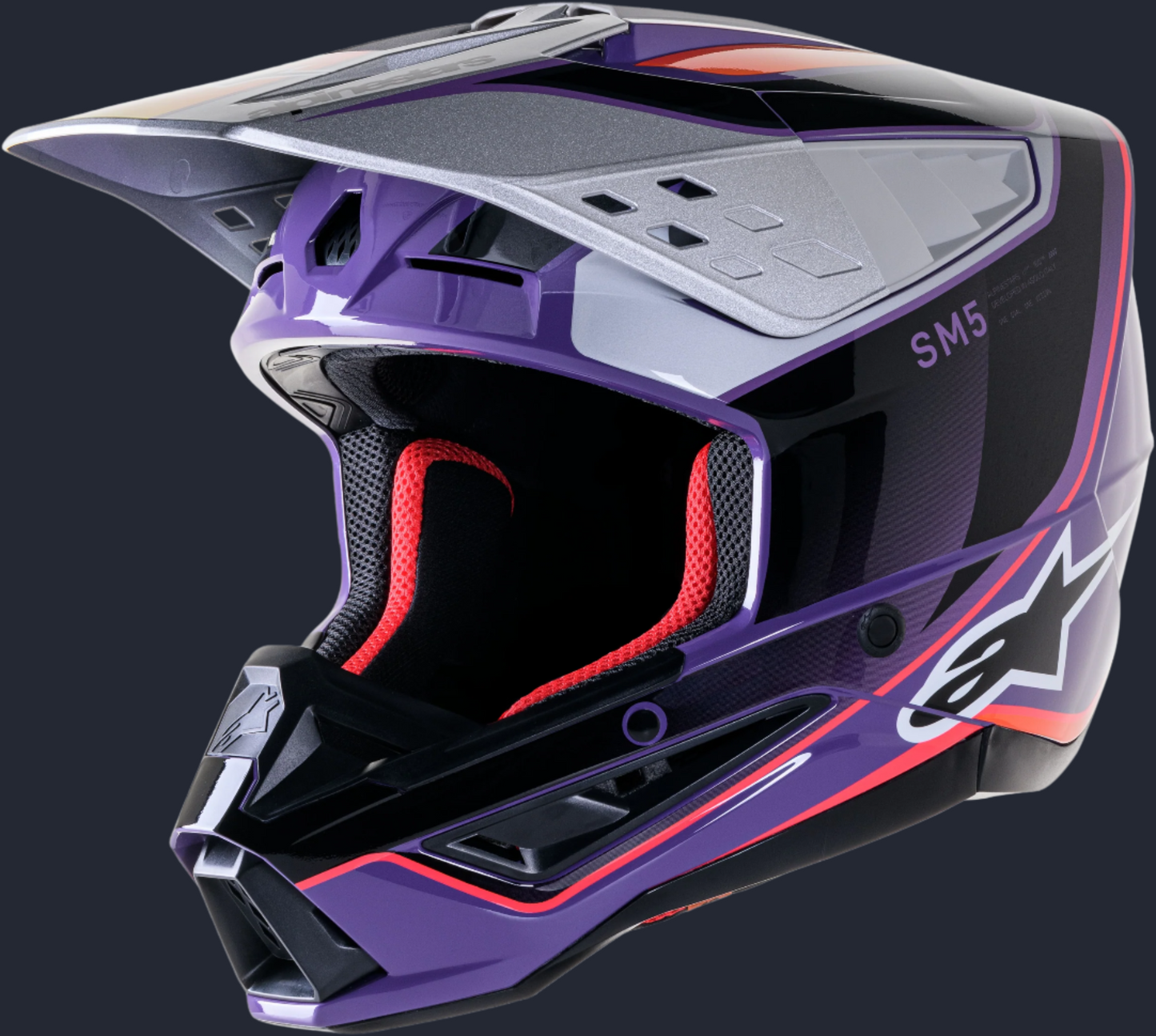 S-M5 Sail Helmet Violet/Blk/Slvr Glossy Xs