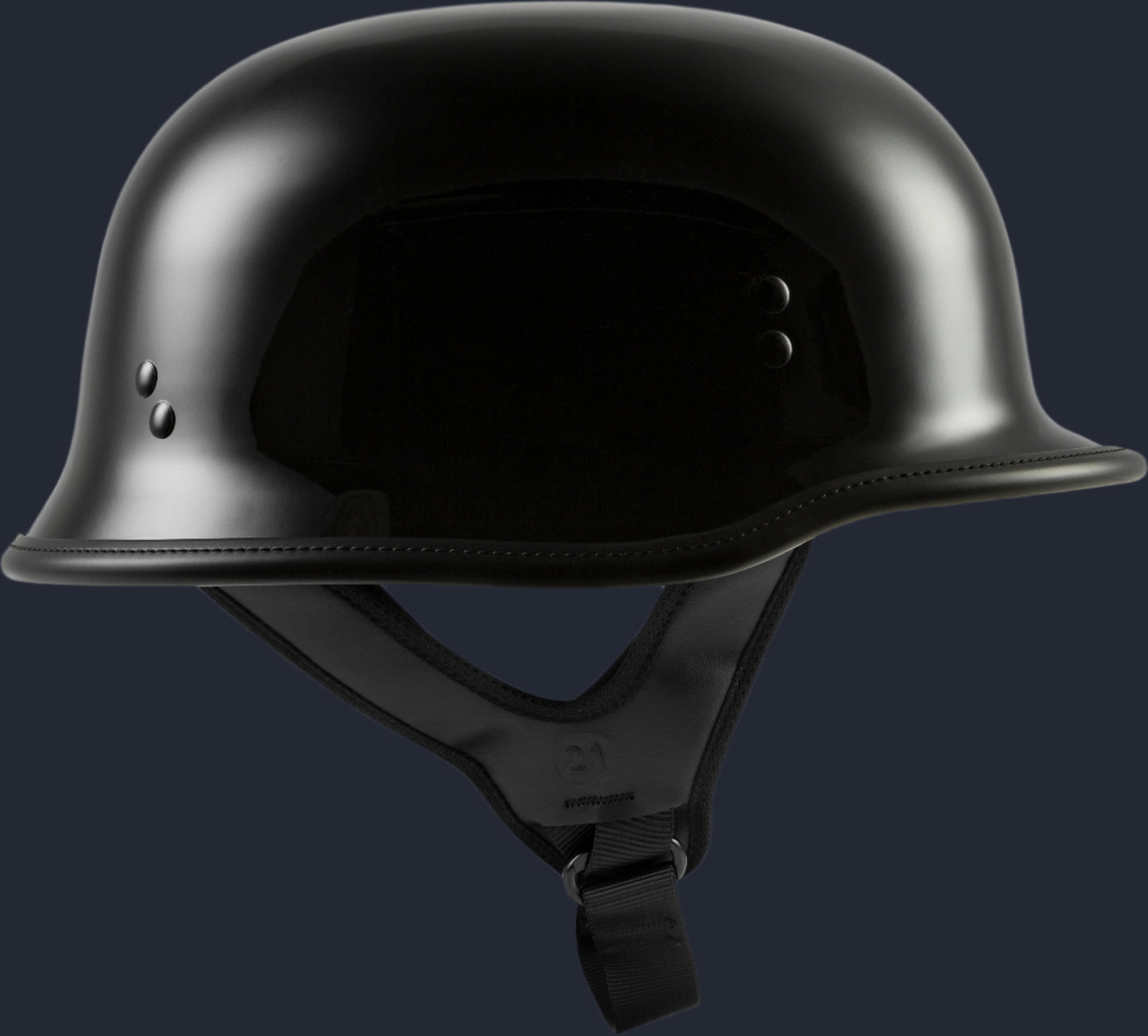 9mm German Beanie Helmet Gloss Black