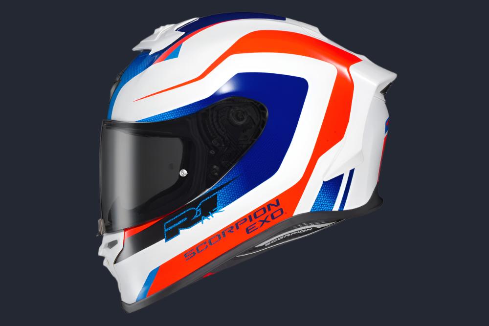 Exo R1 Air Full Face Helmet Hive Red/White/Blue