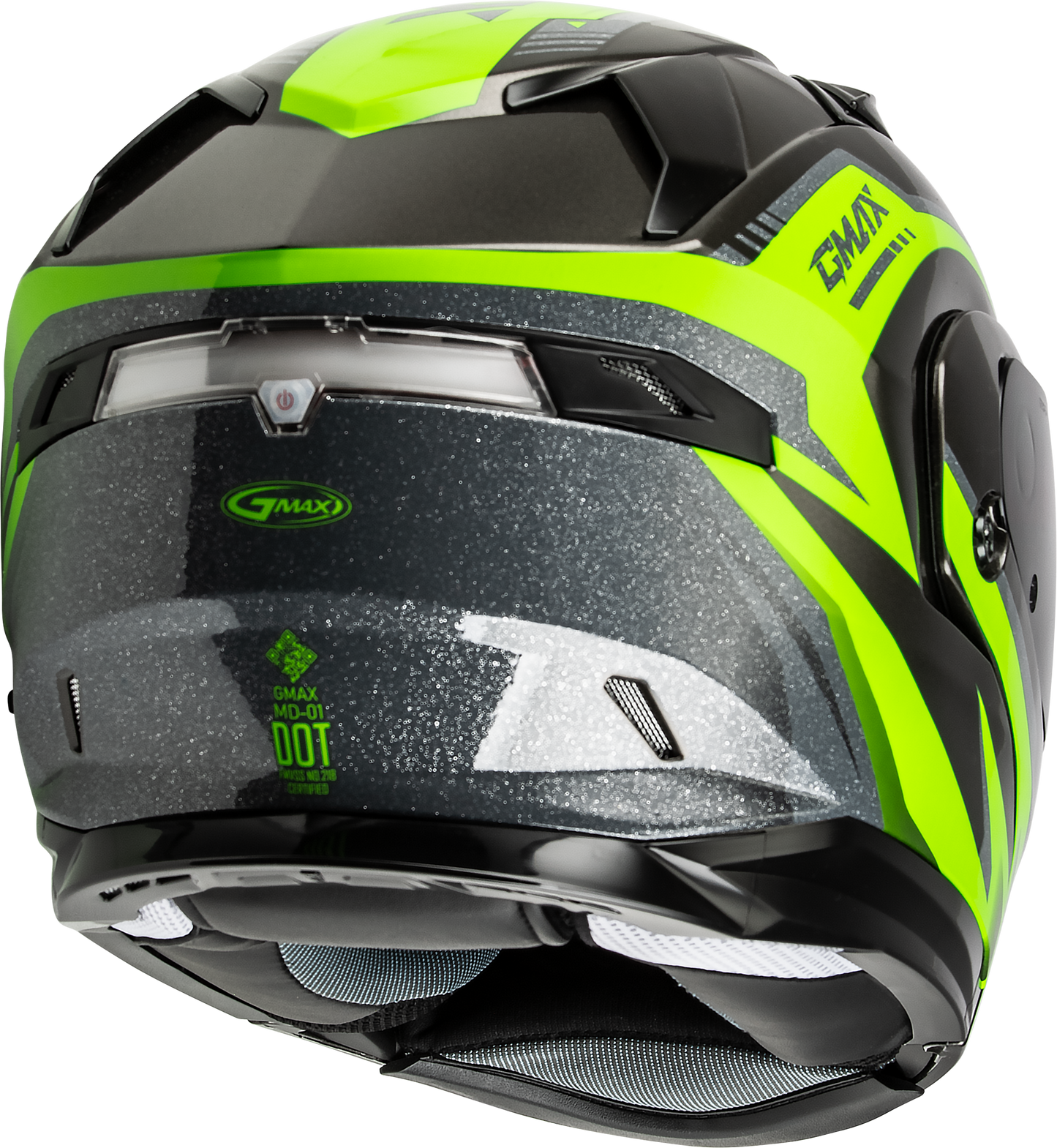 Md 01 Volta Helmet Black/Silver/Green Metallic