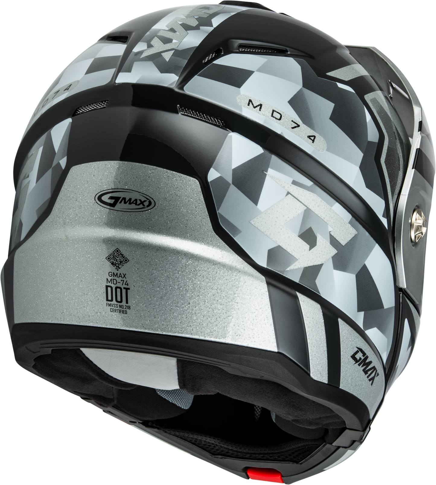 Md 74 Striker Modular Helmet W Slvr Shield Slvr/Blu Mtlc