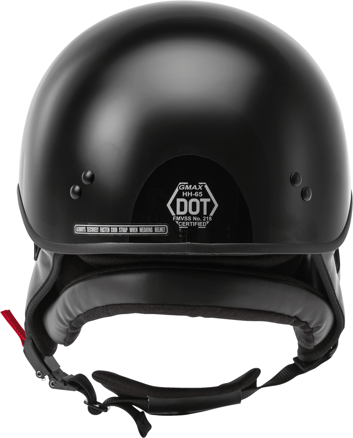 Hh 65 Half Helmet Full Dressed Black
