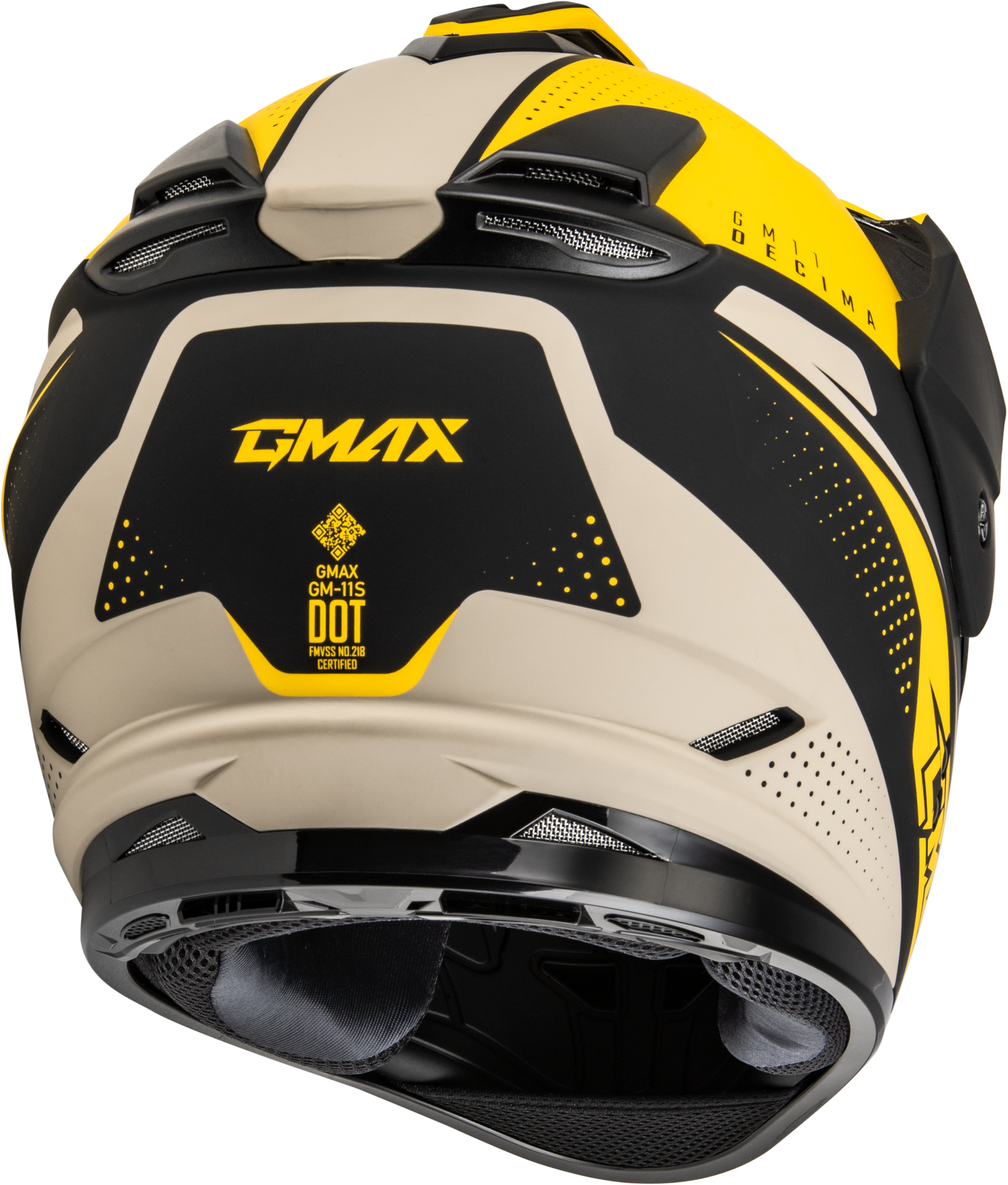 Gm 11 Decima Helmet Matte Black/Yellow/Grey