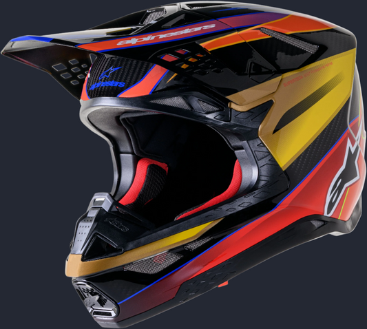 Supertech S-M10 Era Helmet Gold Ylw/Rio Red Glossy Xs