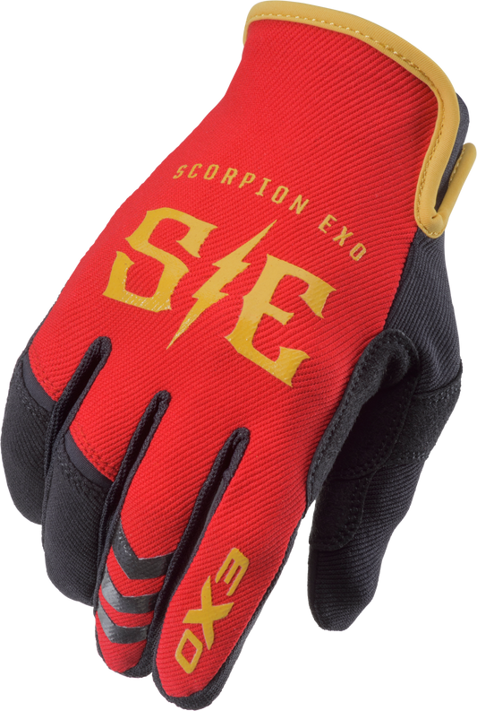 Air Stretch Gloves Charge Red/Gold