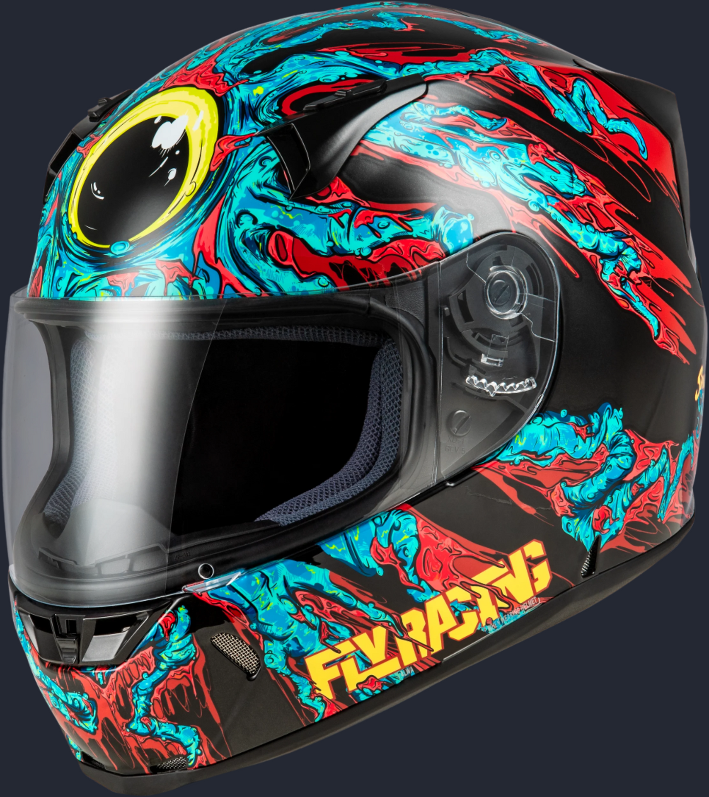 Revolt Space Creep Helmet Light Blue/Black/Red Xs