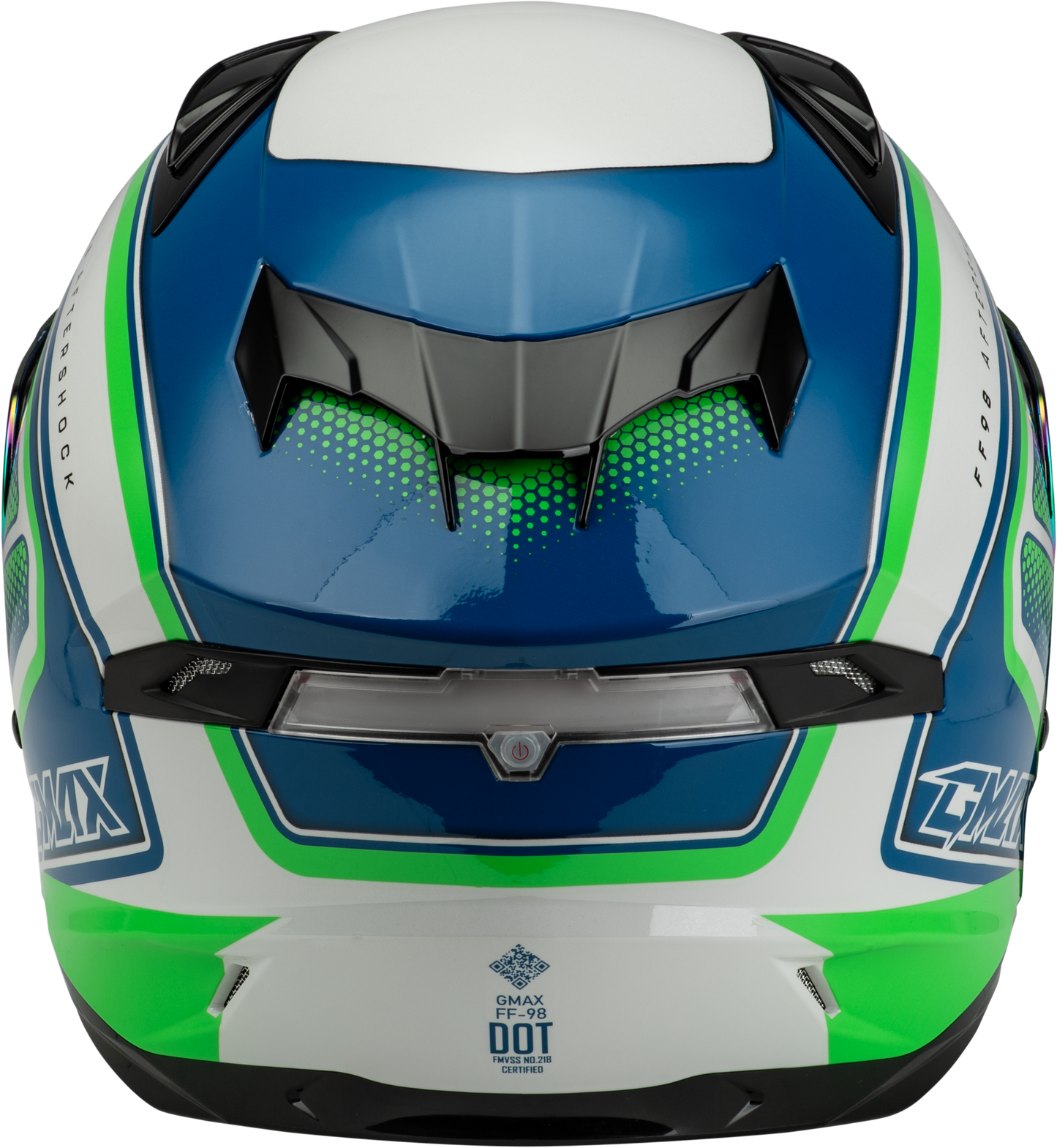 Ff 98 Aftershock Helmet White/Neon Green